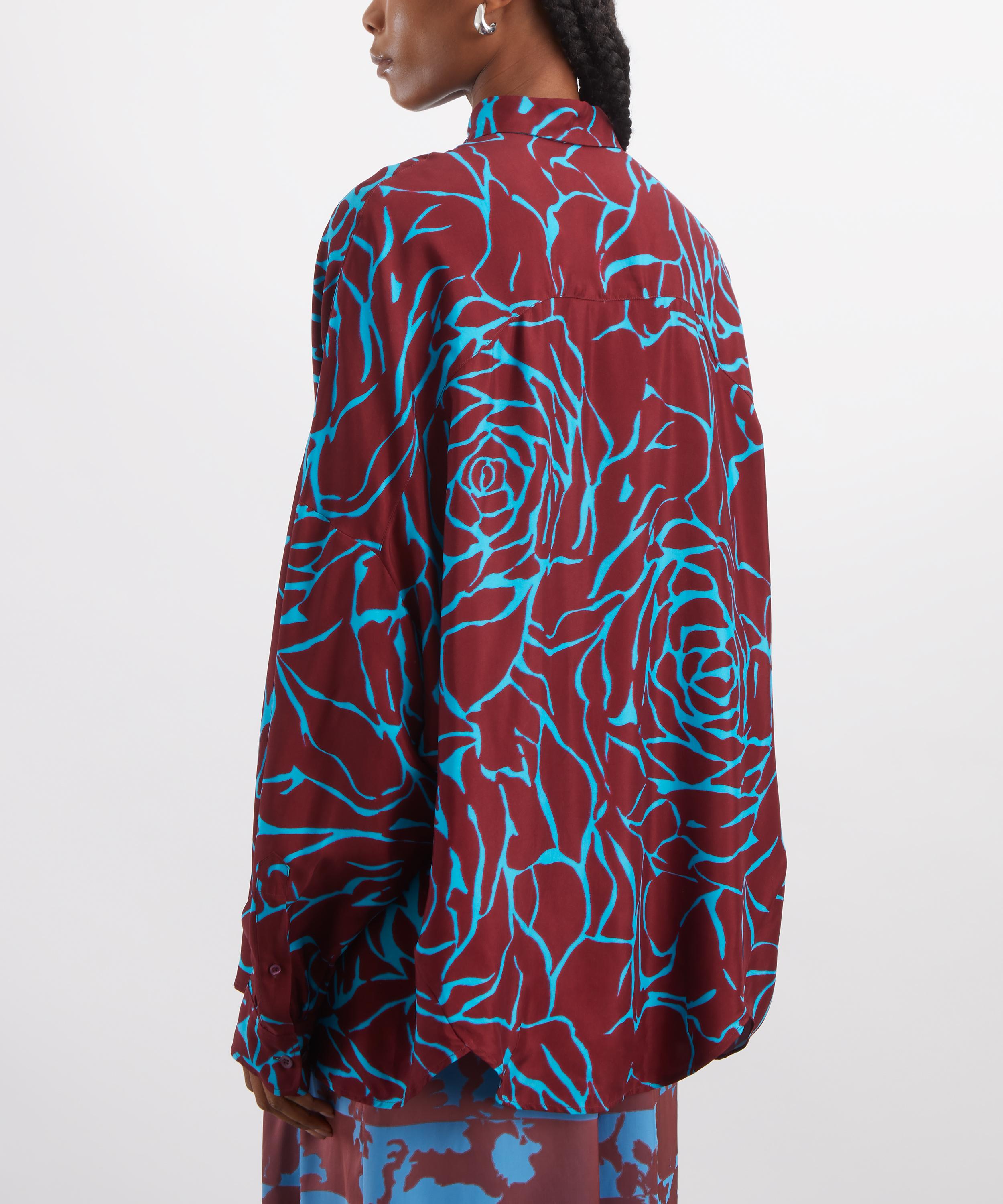 Dries Van Noten - Oversized Floral Crepe Shirt image number 3