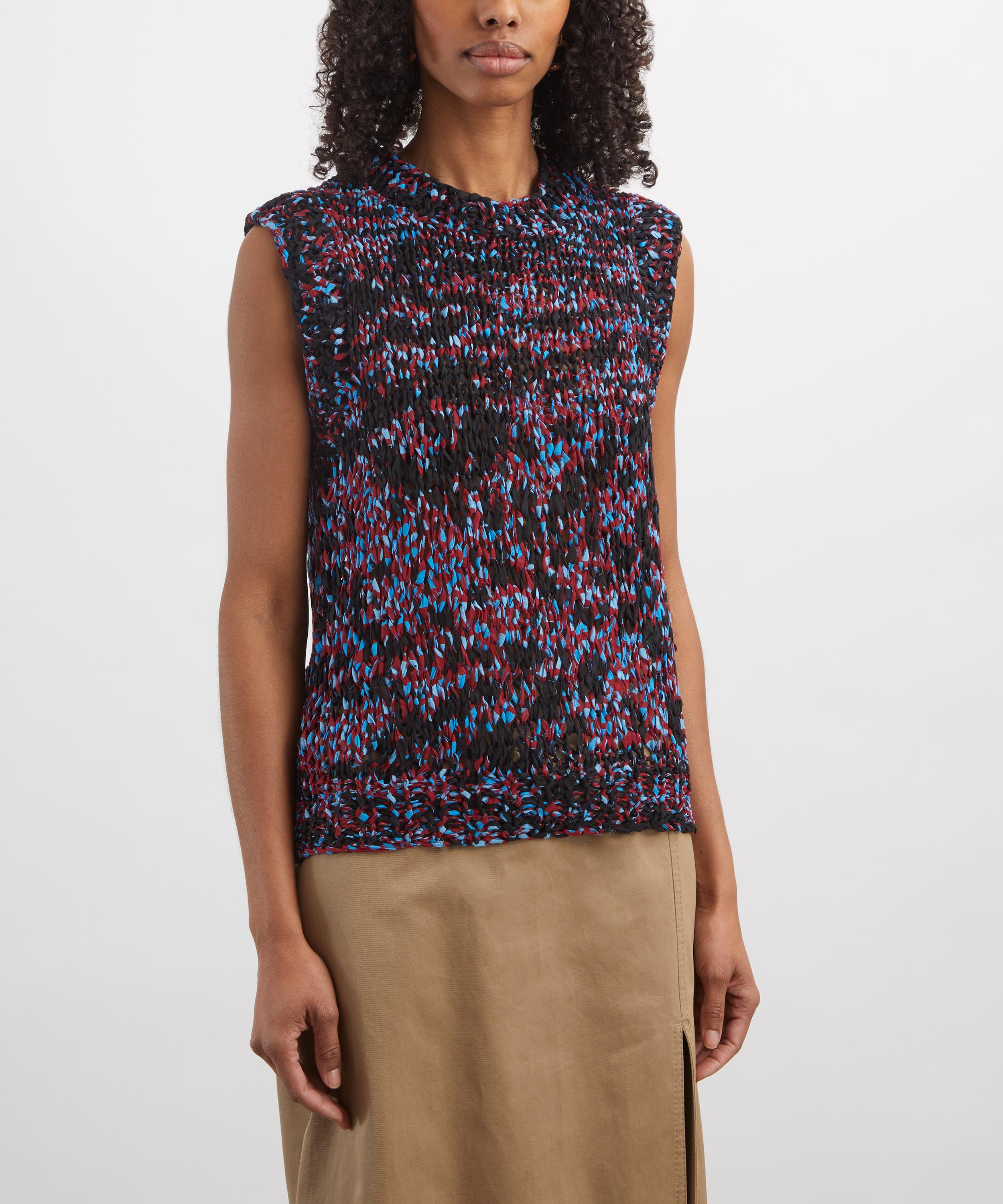 Dries Van Noten - Burgundy Sleeveless Cotton-Knit Jumper image number 2