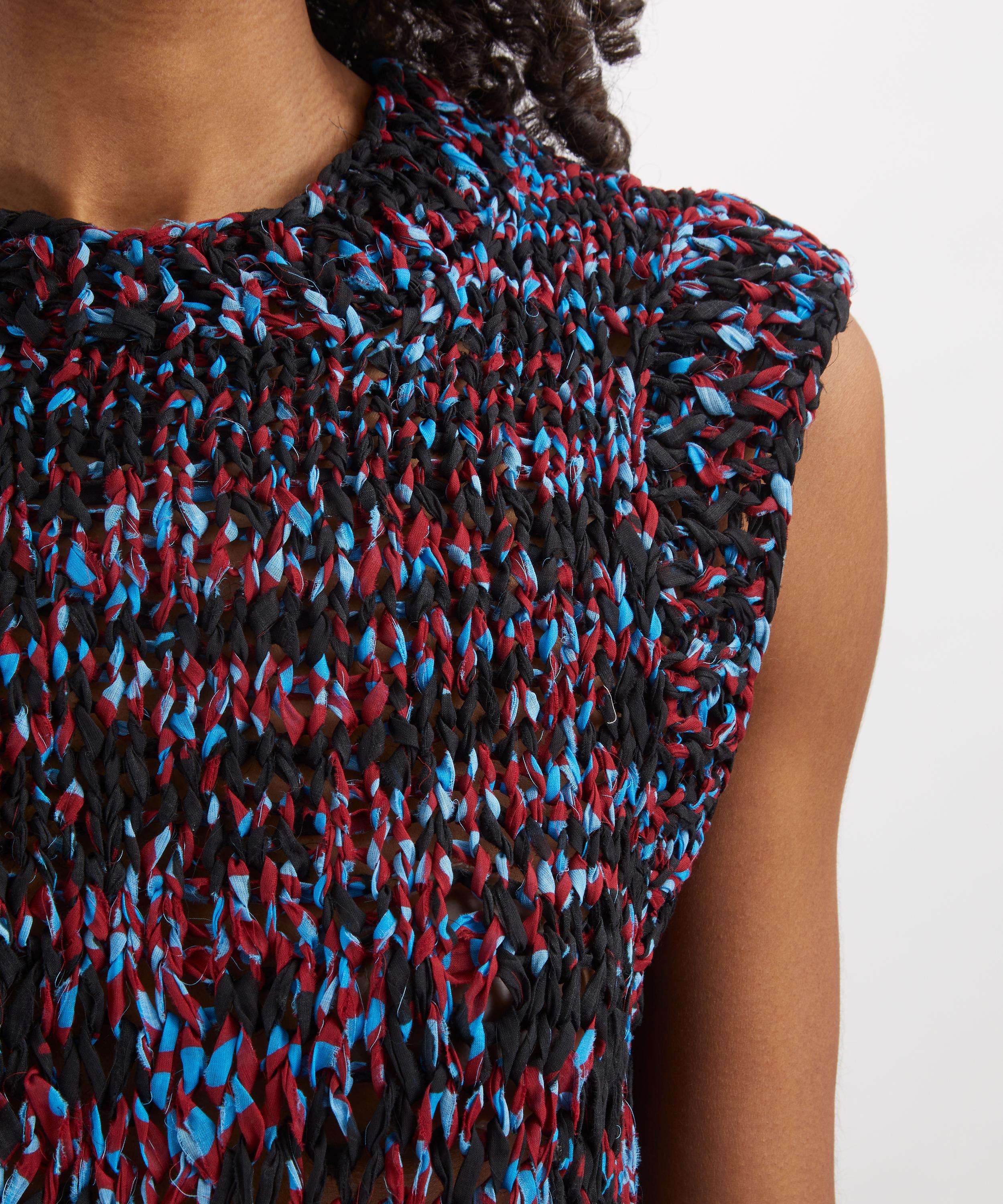 Dries Van Noten - Burgundy Sleeveless Cotton-Knit Jumper image number 4