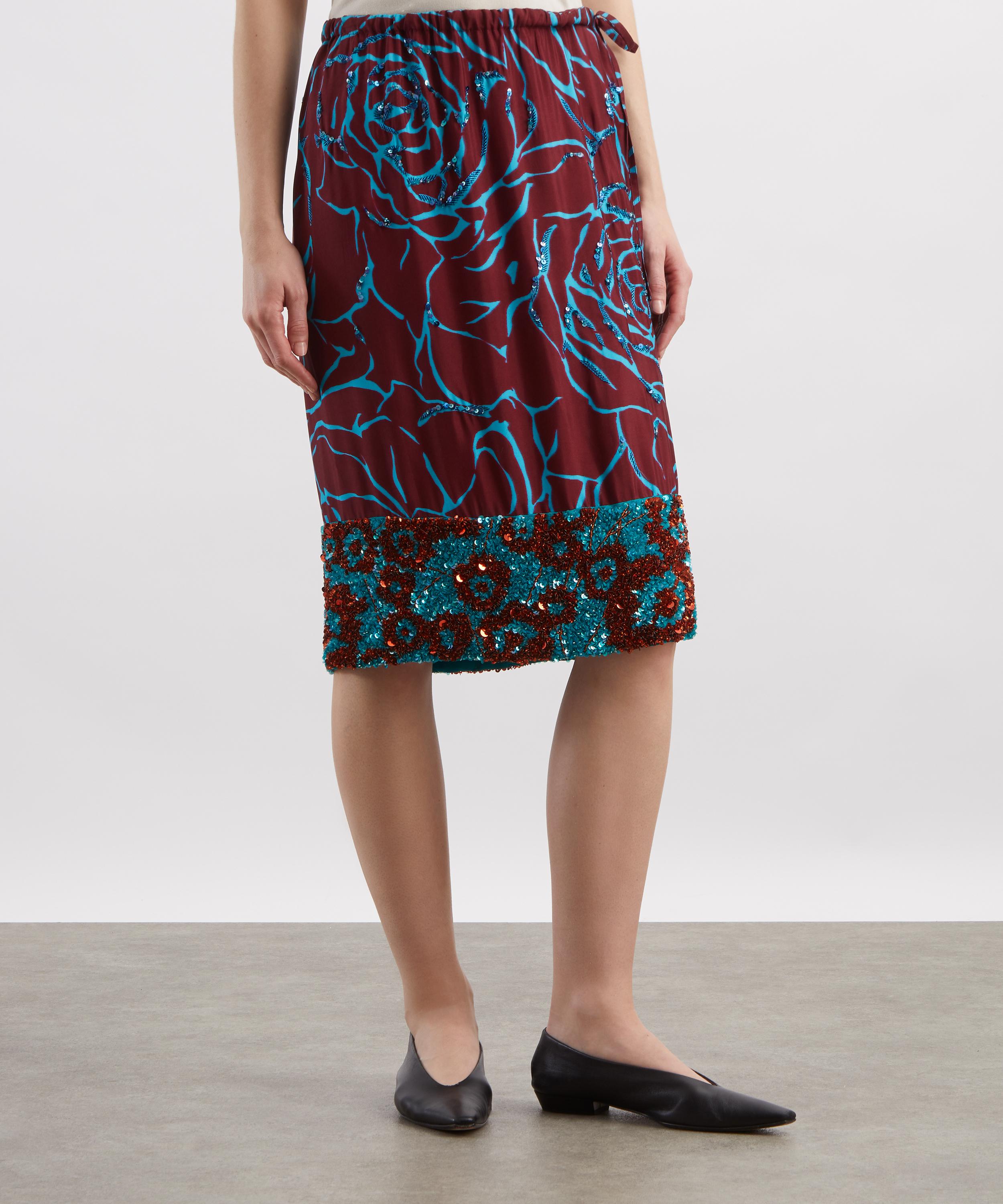 Dries Van Noten - Scotts Floral Embellished Skirt image number 2