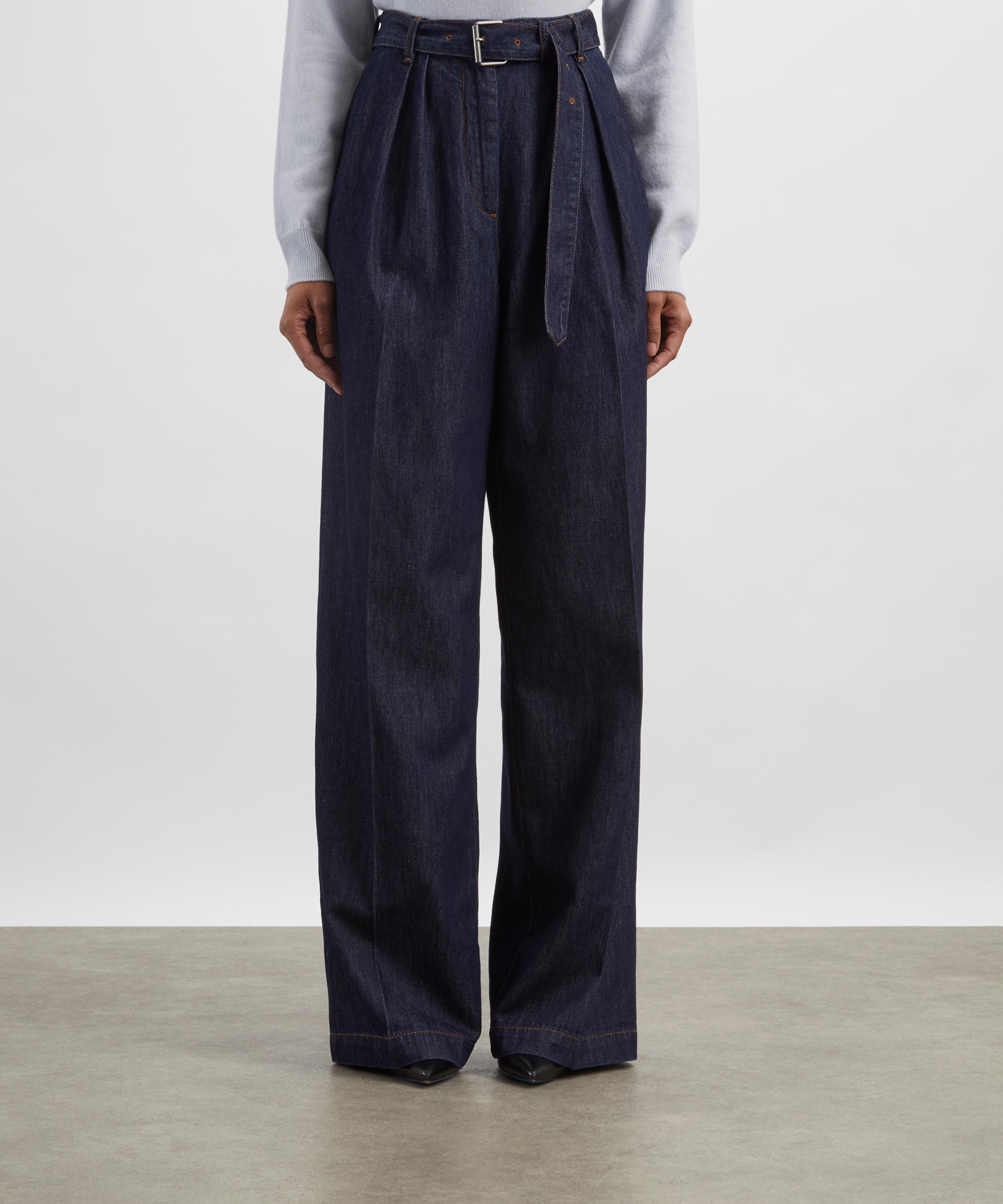 Dries Van Noten - Indigo Belted Denim Trousers image number 2