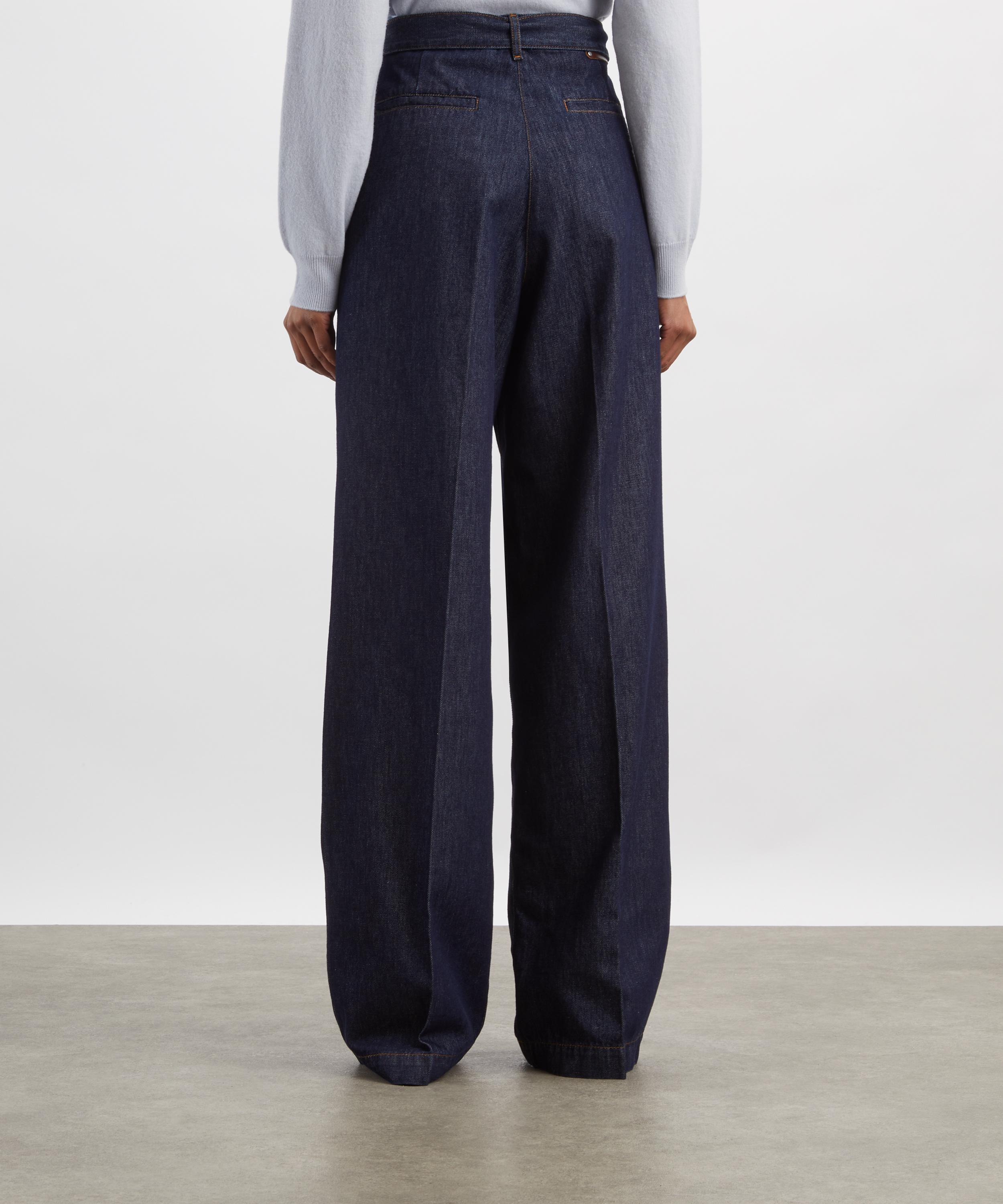 Dries Van Noten - Indigo Belted Denim Trousers image number 3