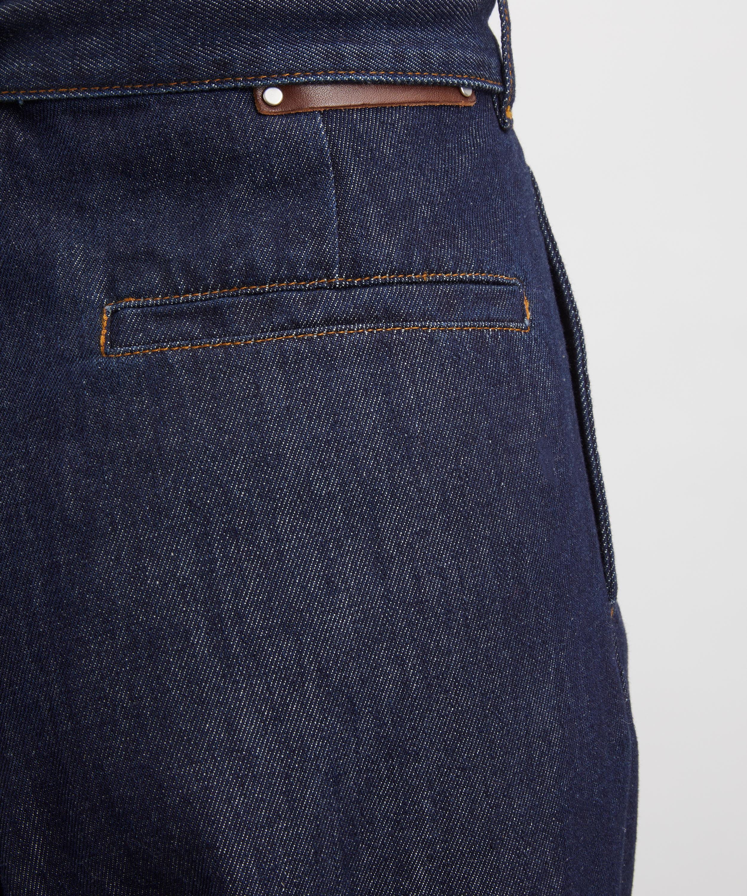 Dries Van Noten - Indigo Belted Denim Trousers image number 4