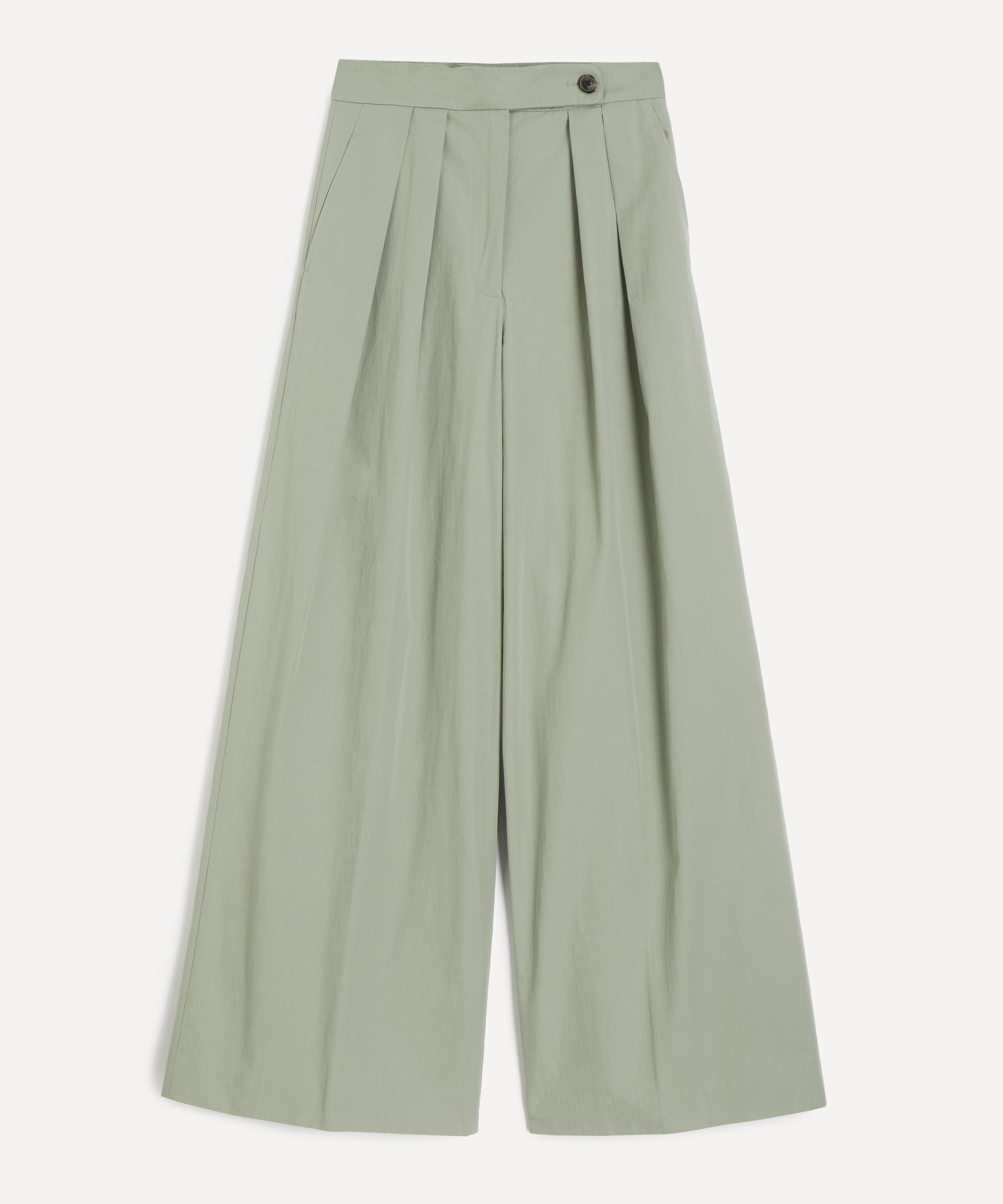 Dries Van Noten - Pistachio Wide Pleated Trousers
