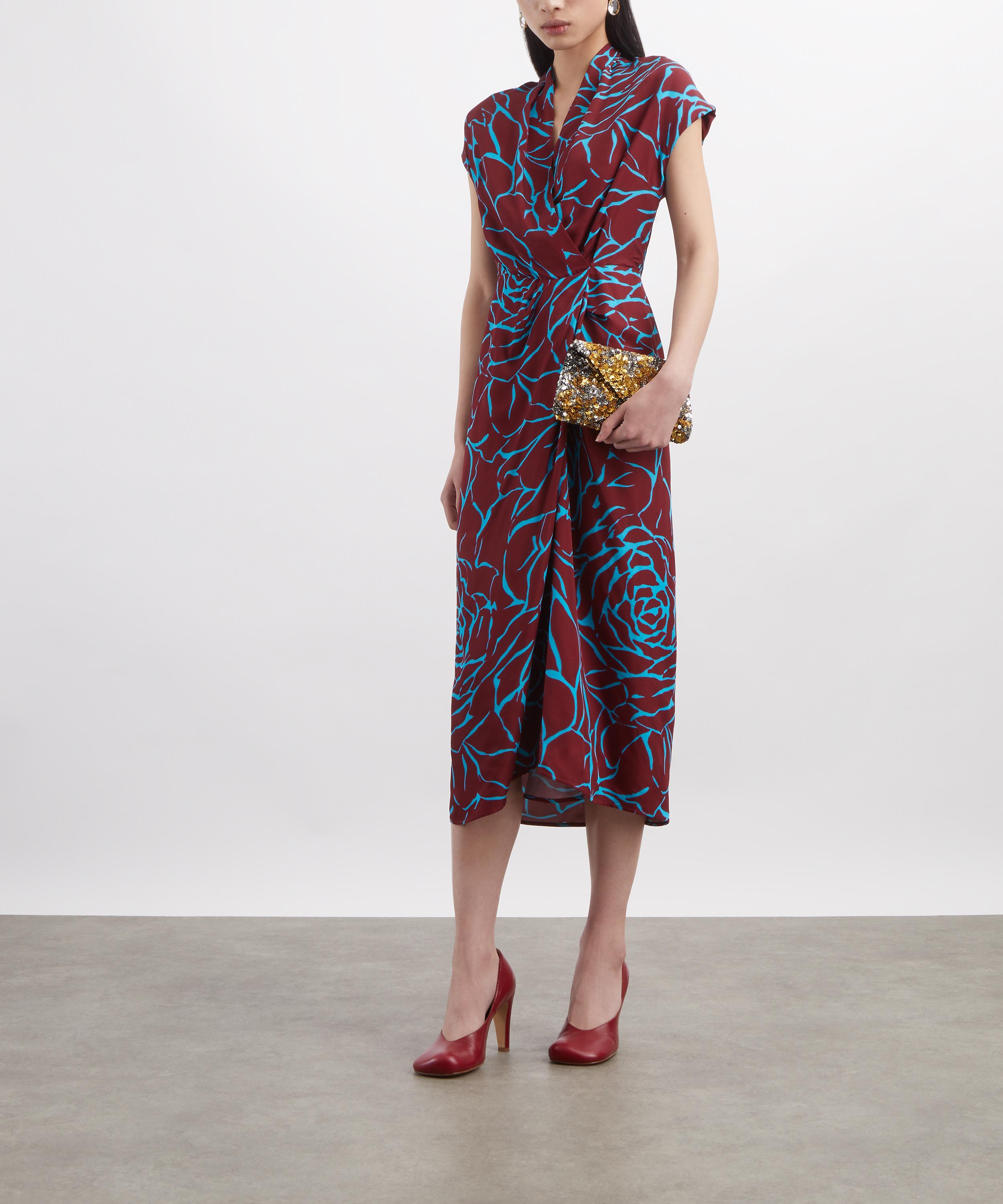 Dries Van Noten - Floral Satin Wrap Dress image number 1