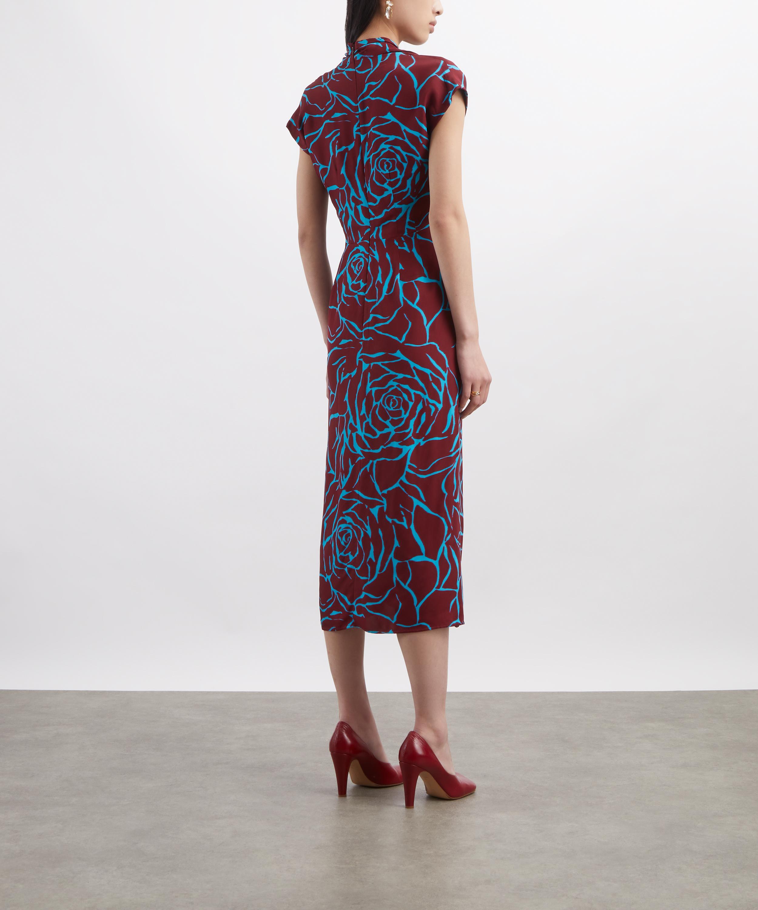 Dries Van Noten - Floral Satin Wrap Dress image number 3