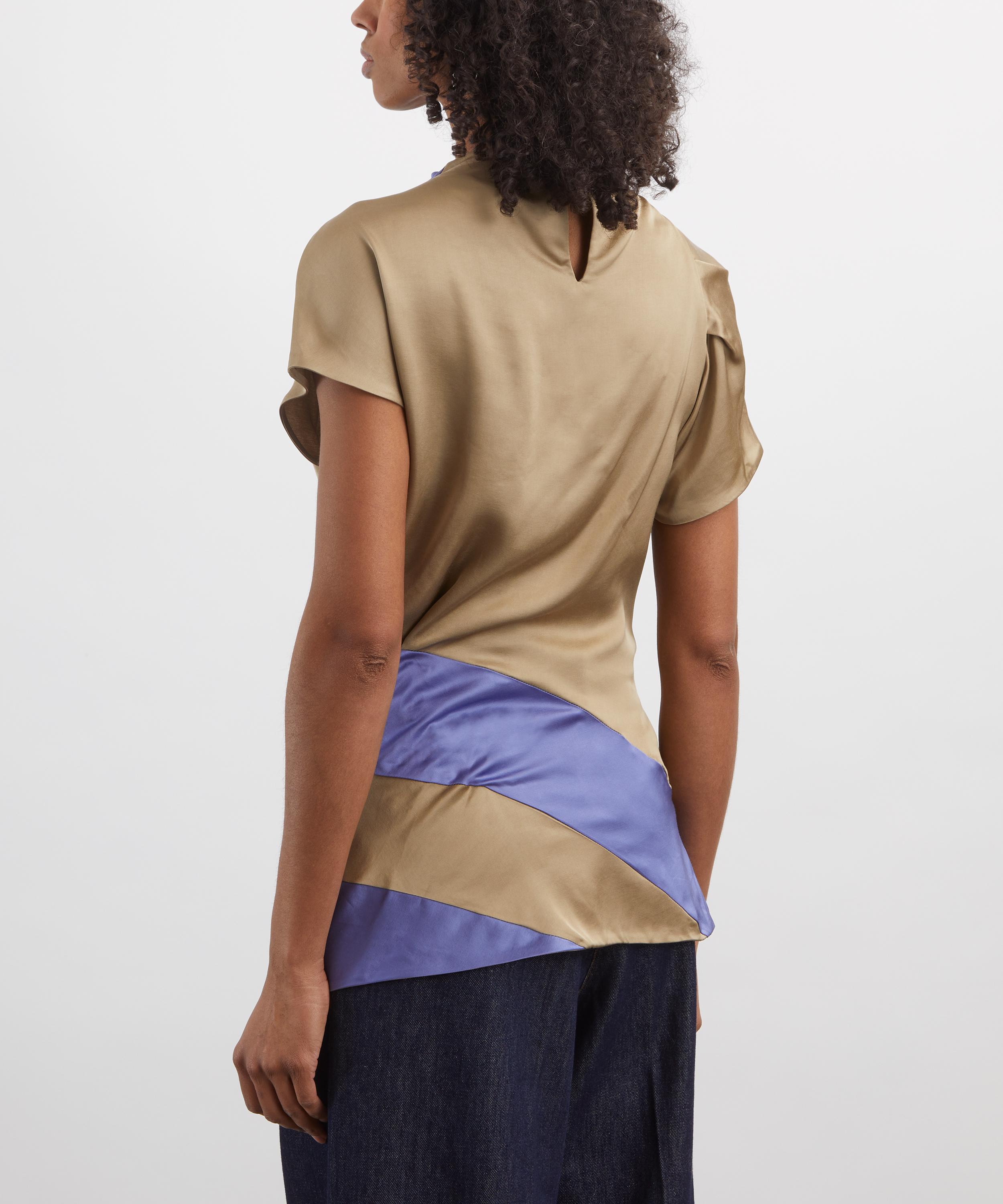 Dries Van Noten - Lavender Satin Patch Shirt image number 3