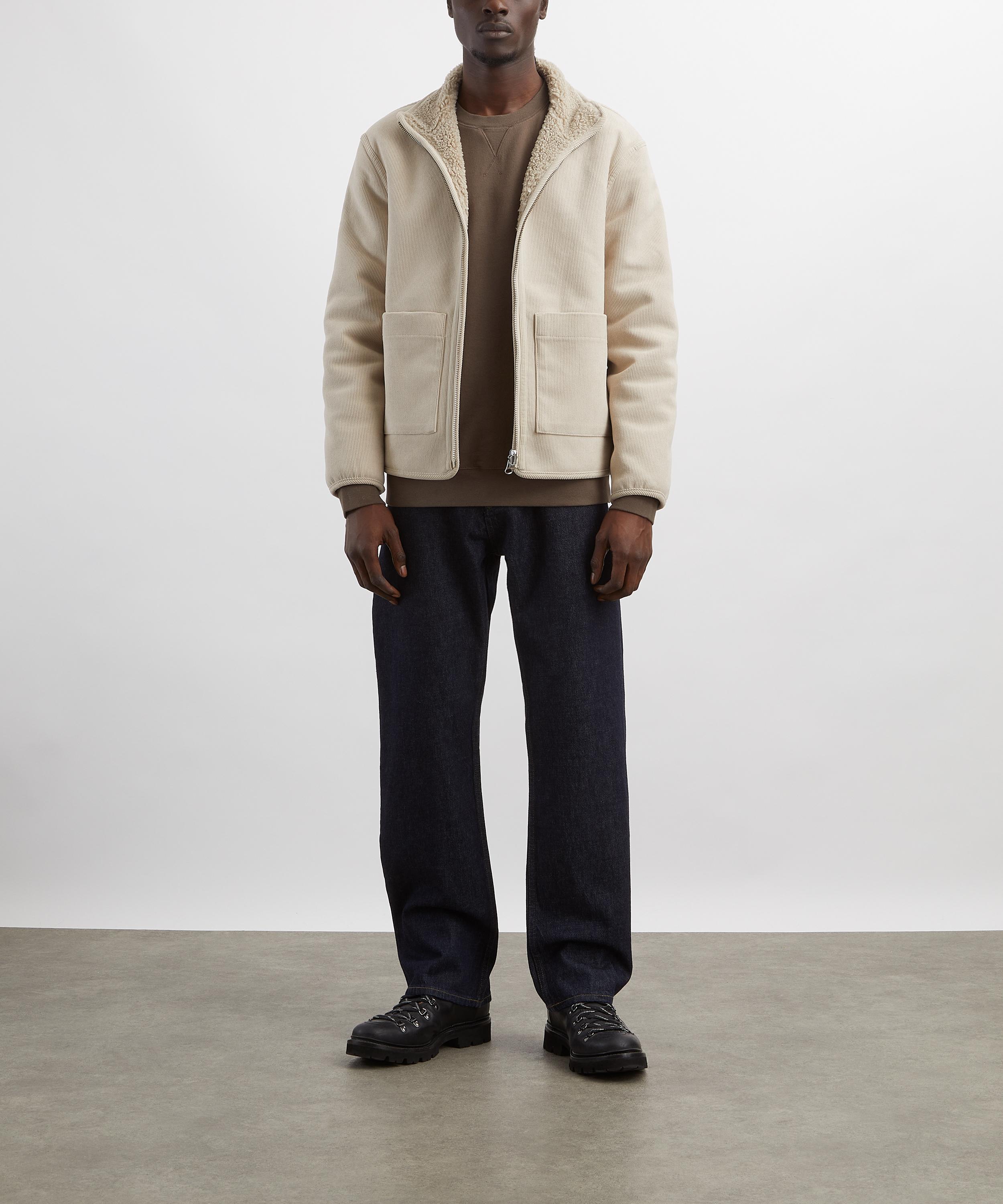 Wax London - Killick Natural Reversible Corduroy Borg Jacket image number 1
