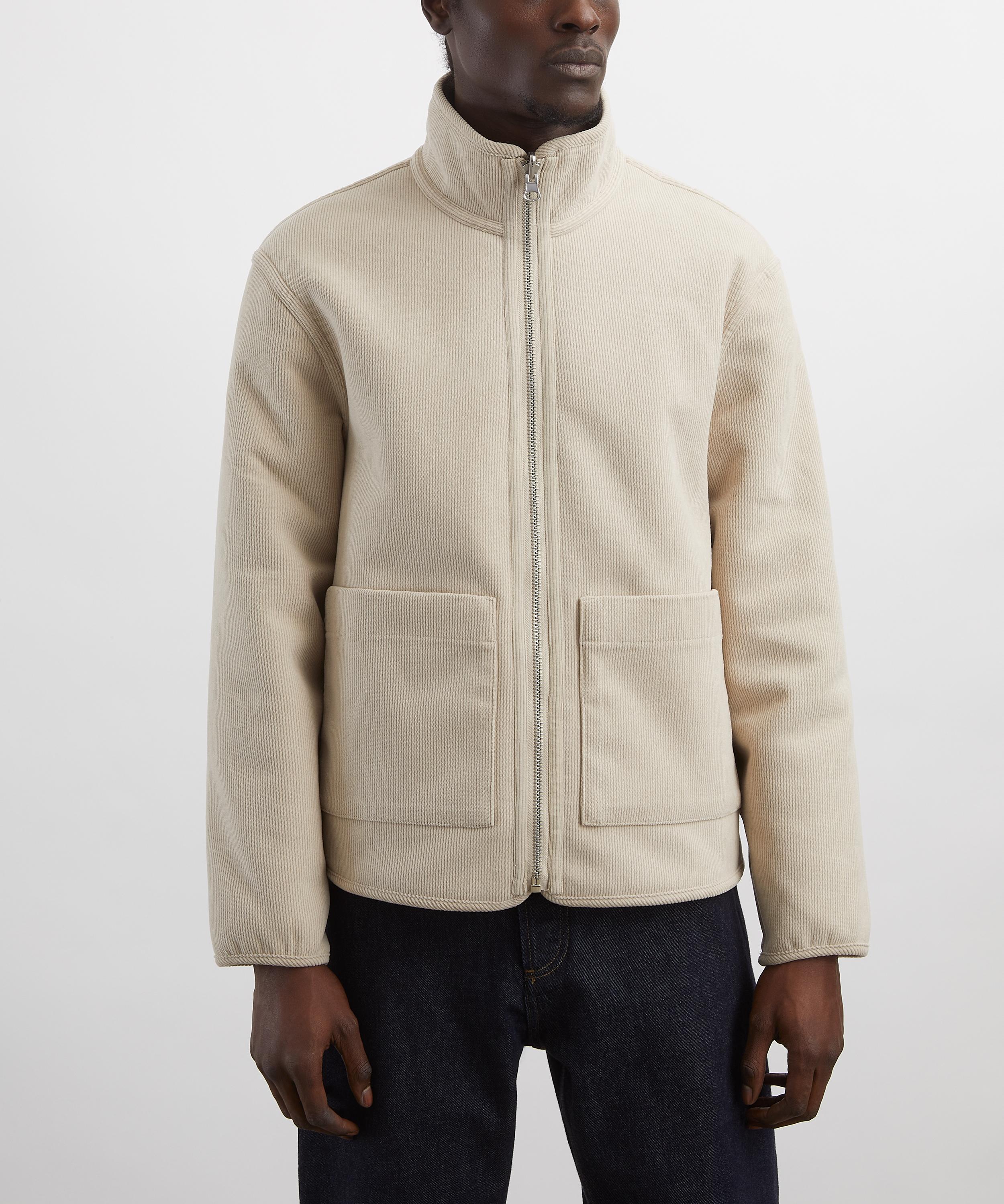 Wax London - Killick Natural Reversible Corduroy Borg Jacket image number 2