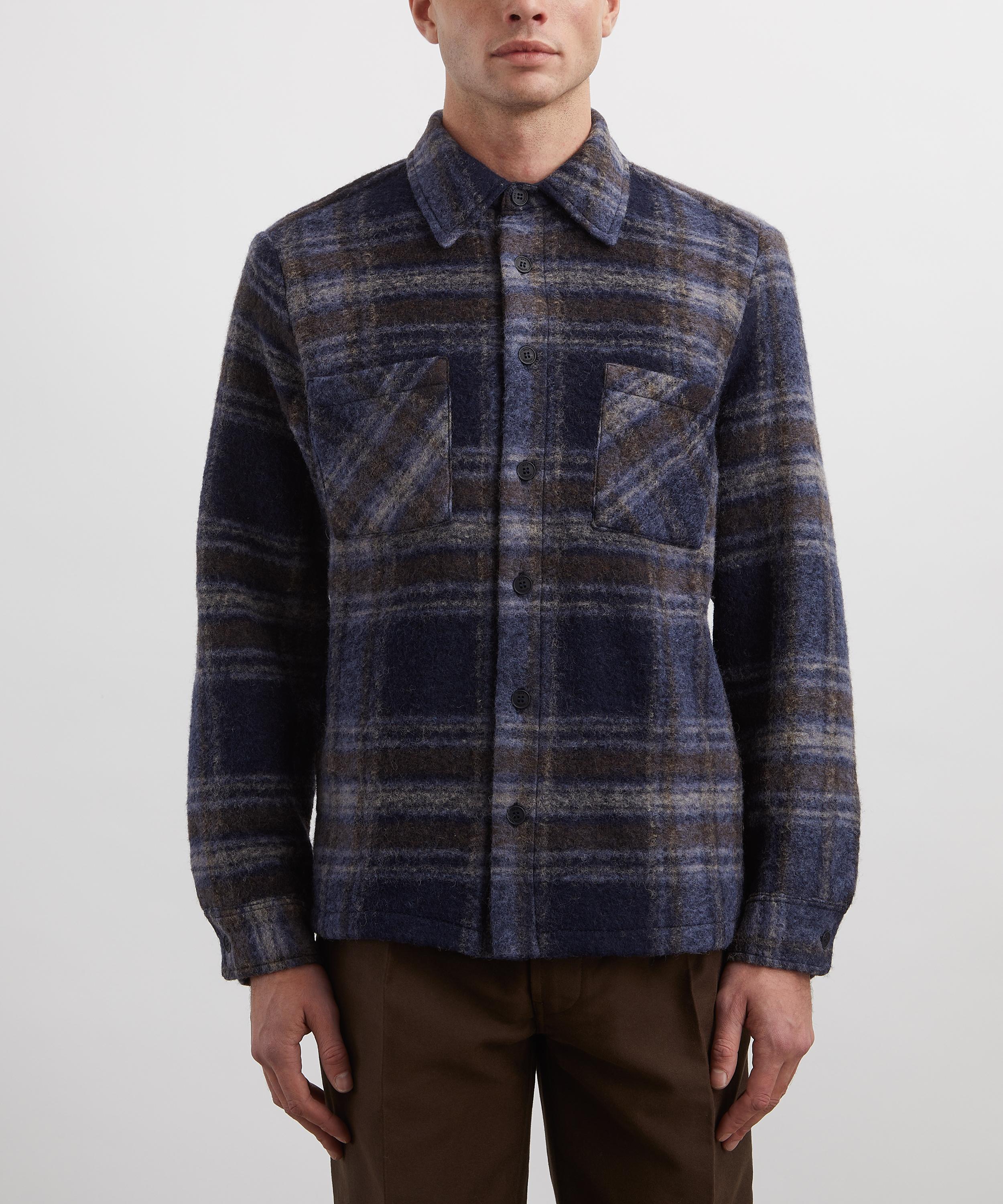 Wax London - Whiting Check Wool-Blend Shirt image number 2