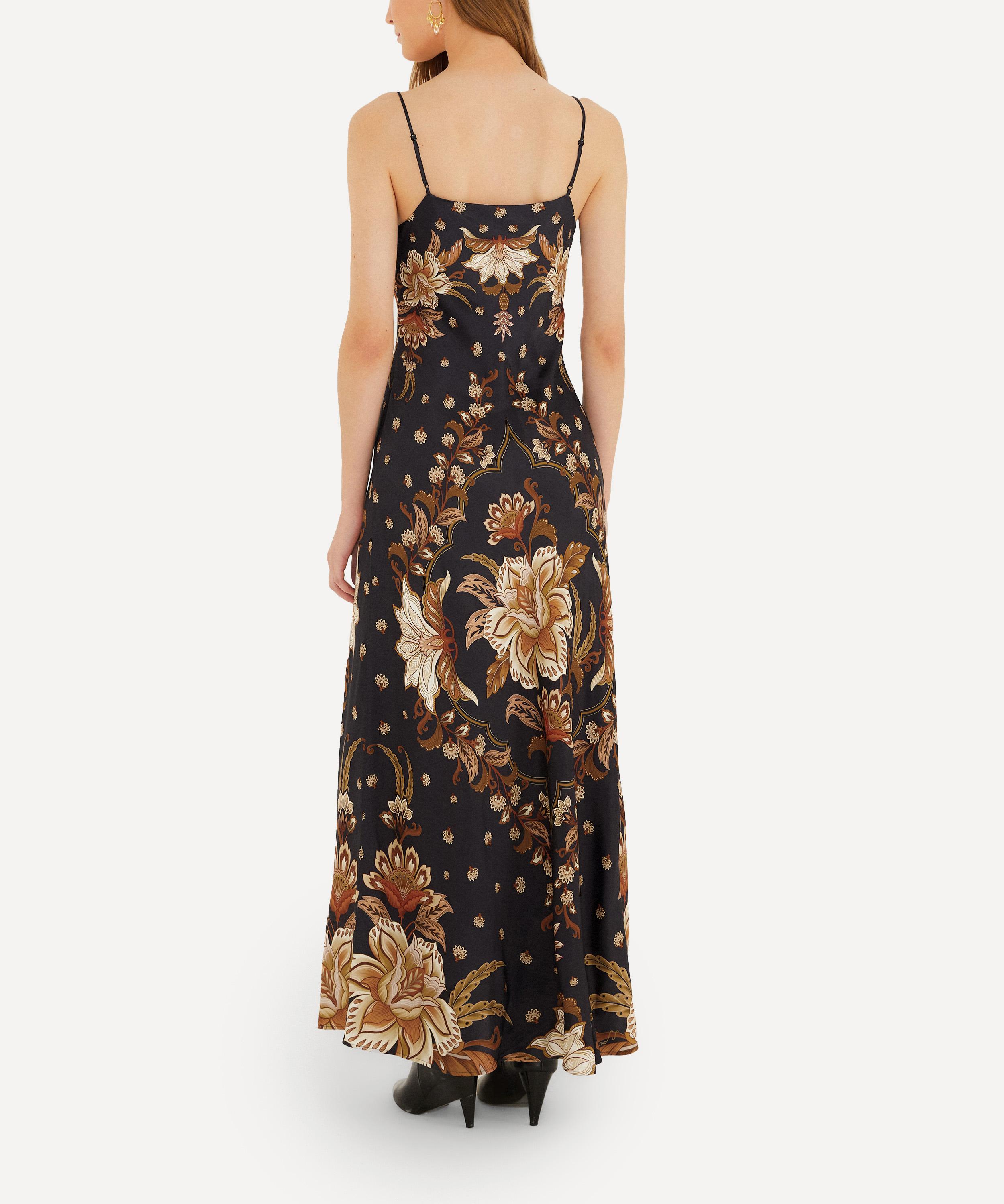 FARM Rio - Black Majestic Garden Slip Maxi Dress image number 1
