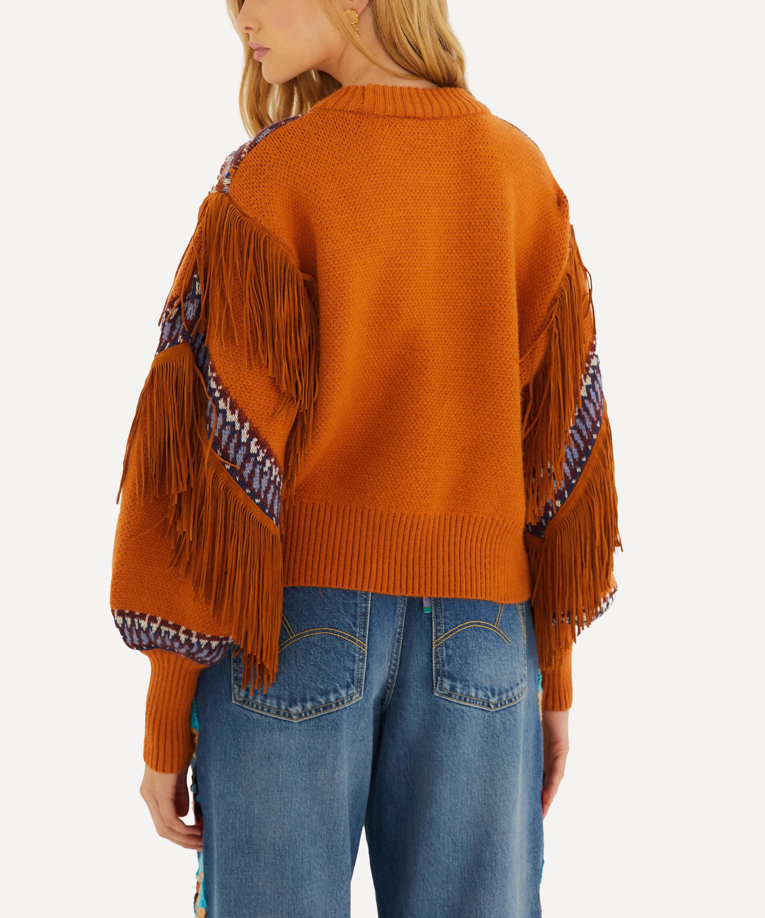 FARM Rio - Arabesque Scarf Fringe Knit Jumper image number 1