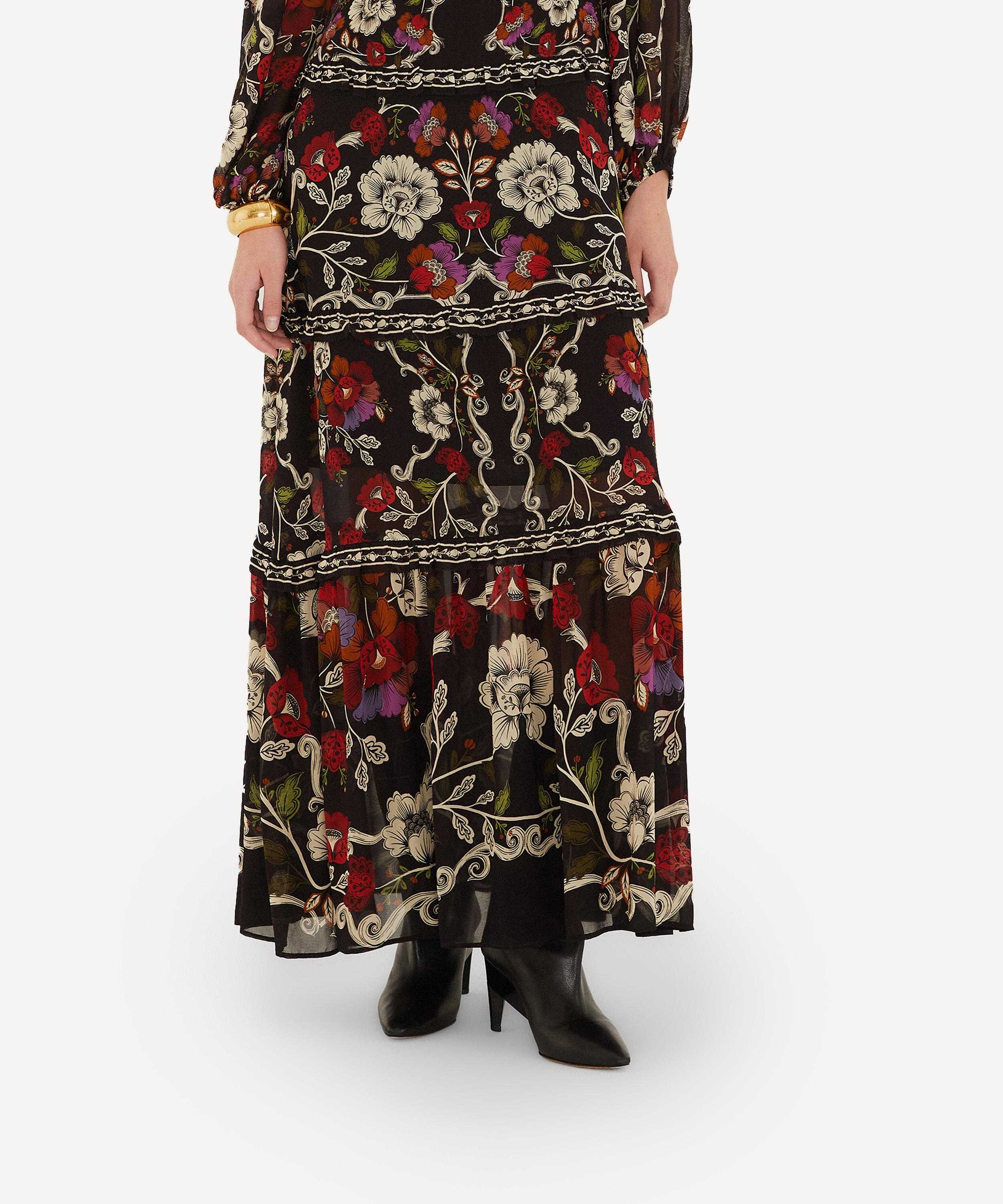 FARM Rio - Black Rococo Flowers Maxi Dress image number 2