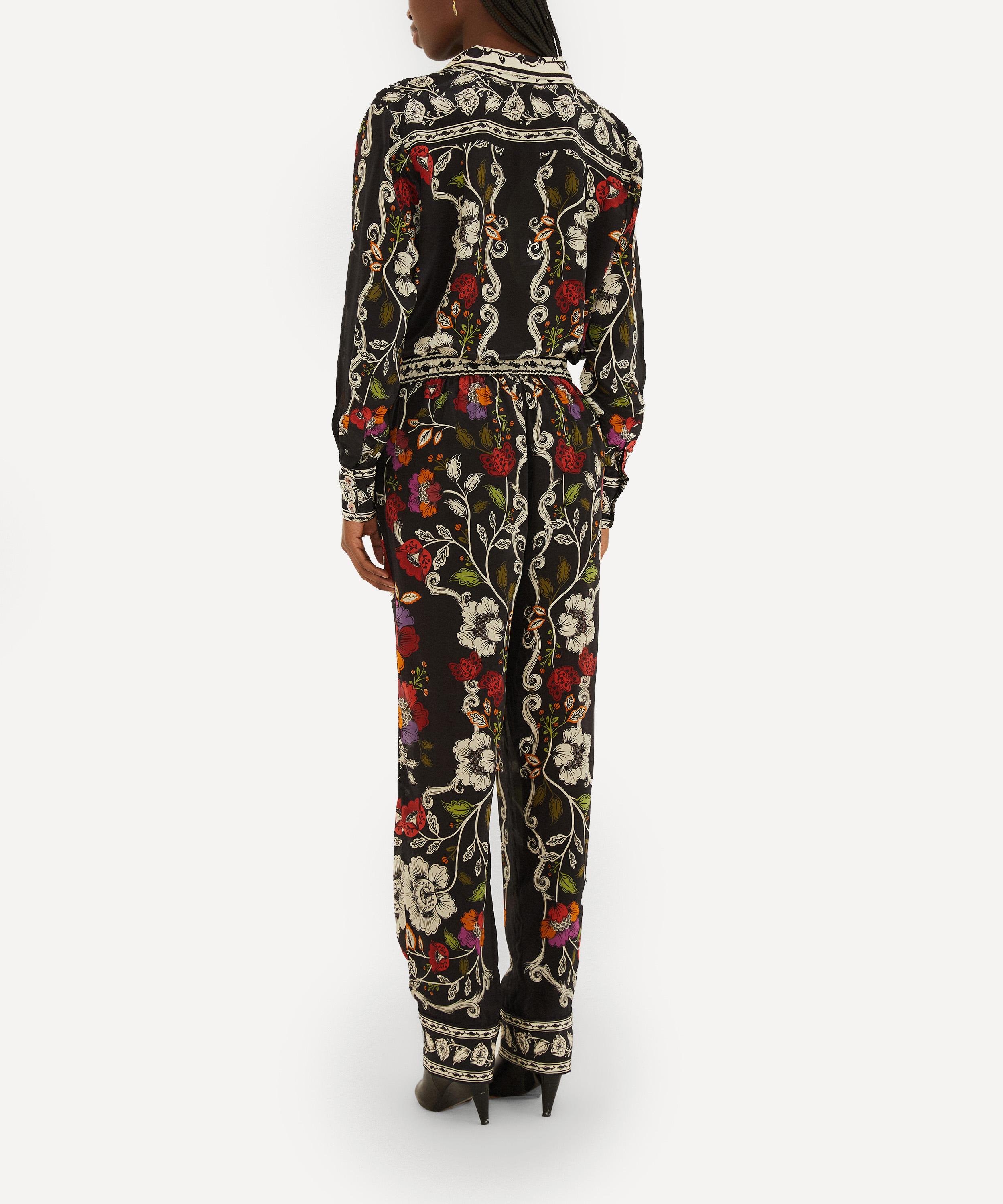 FARM Rio - Black Rococo Flowers Trousers image number 1