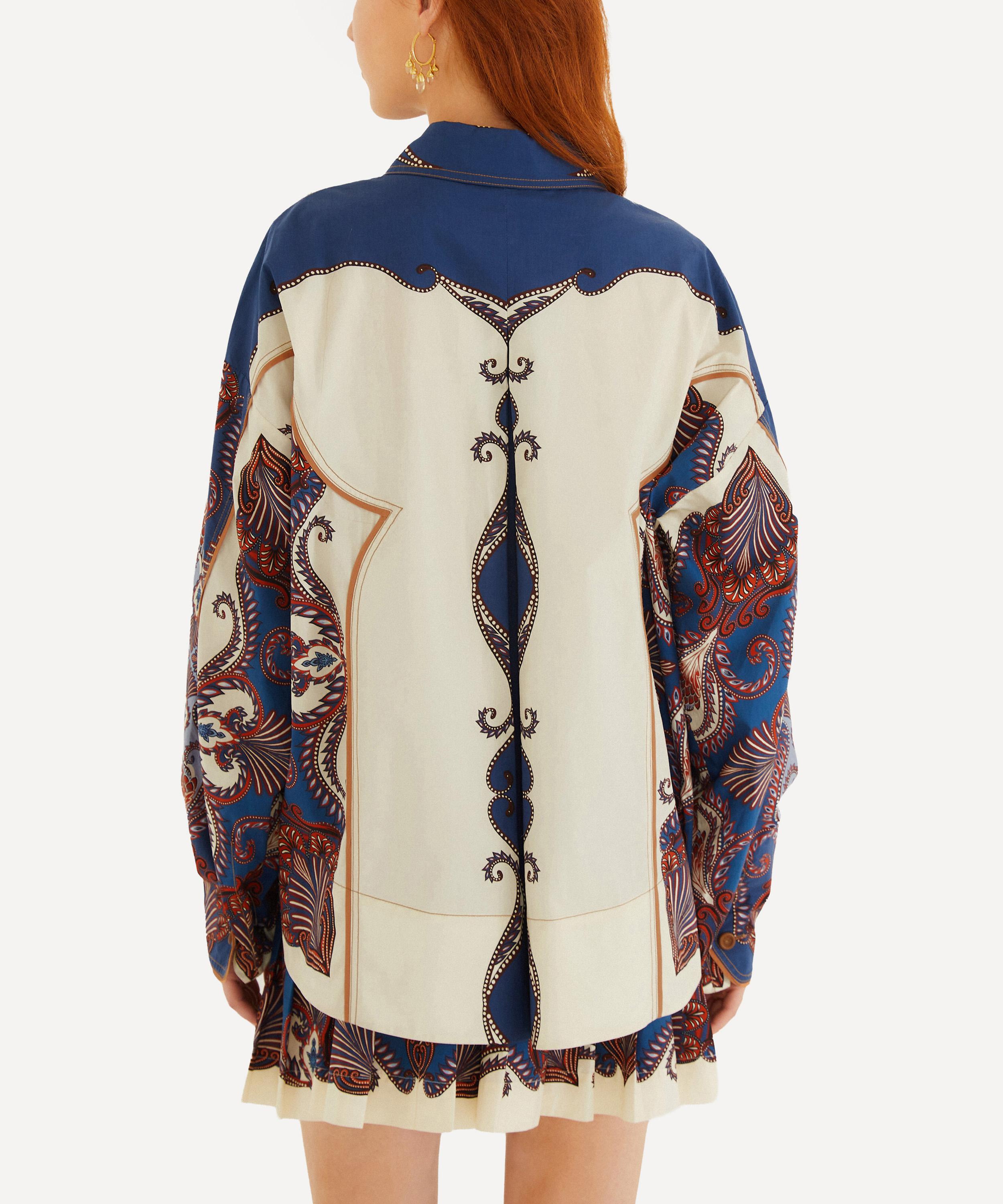 FARM Rio - Sand Arabesque Scarf Collared Shirt image number 1