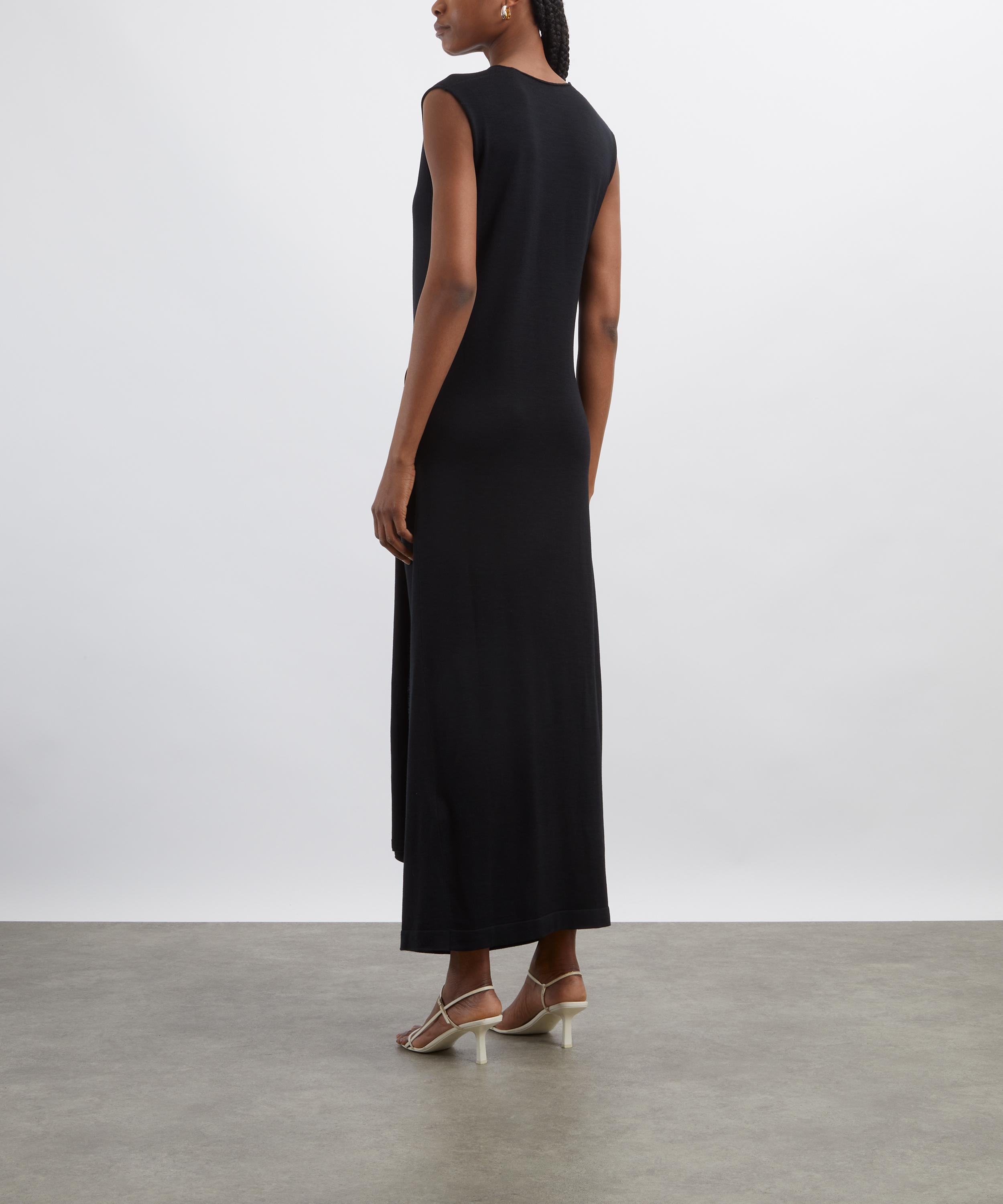 Jil Sander - Draped Wool Dress with Pin Braoch image number 3