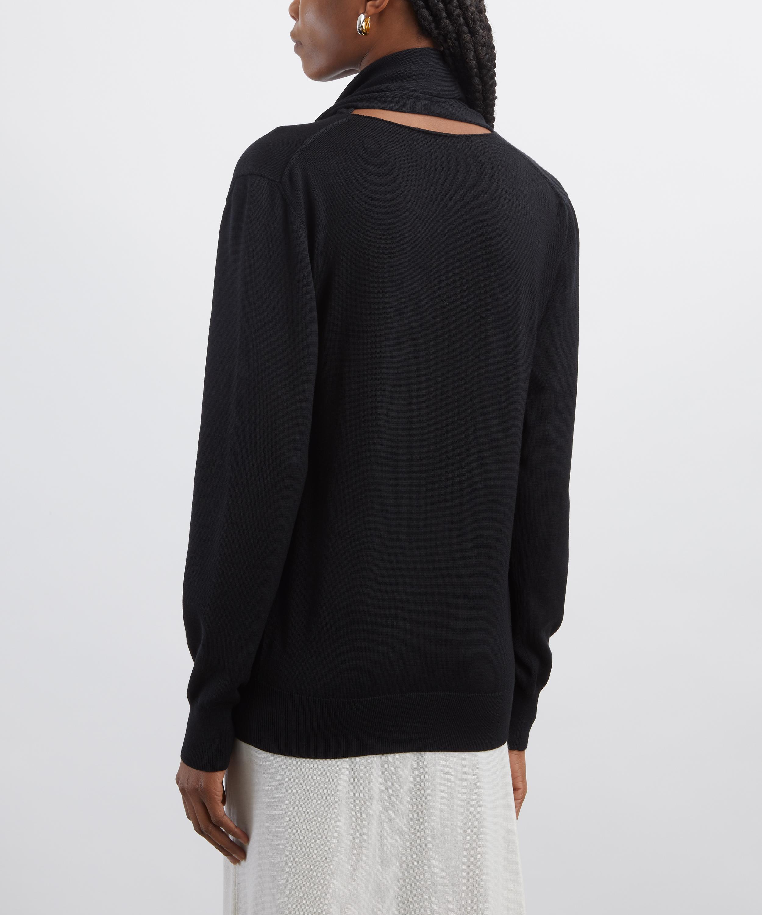 Jil Sander - Draped Wool Jumper with Pin Broach image number 3