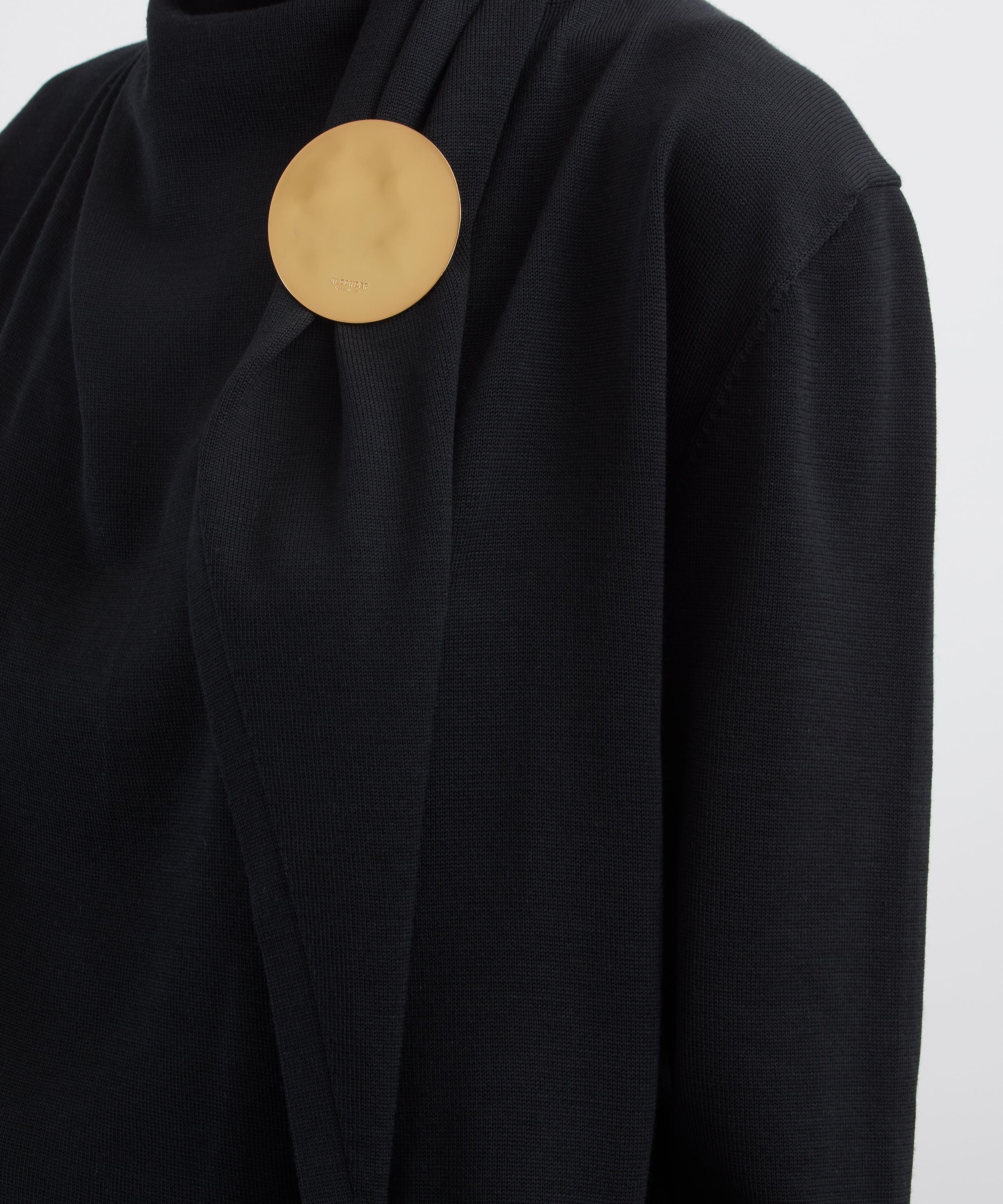 Jil Sander - Draped Wool Jumper with Pin Broach image number 4