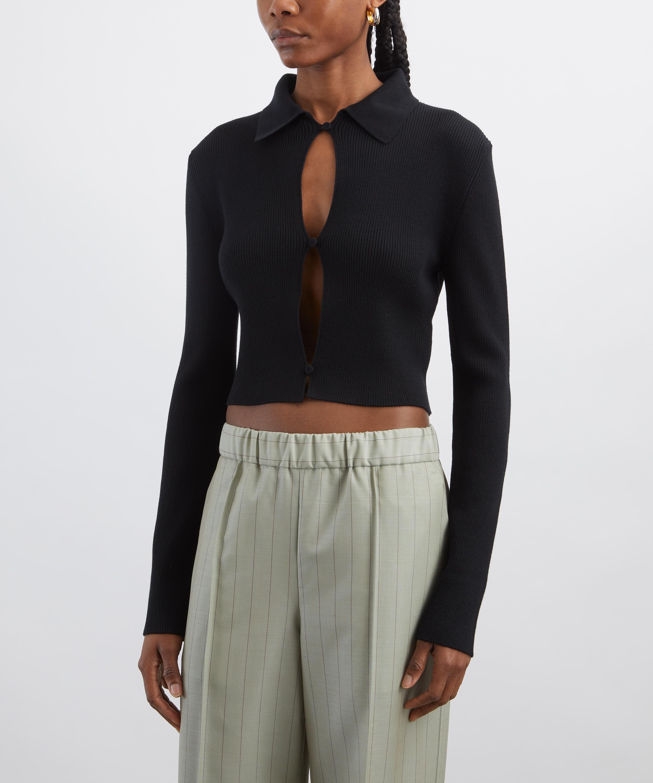 Jil Sander - Cropped Polo Cardigan image number 2