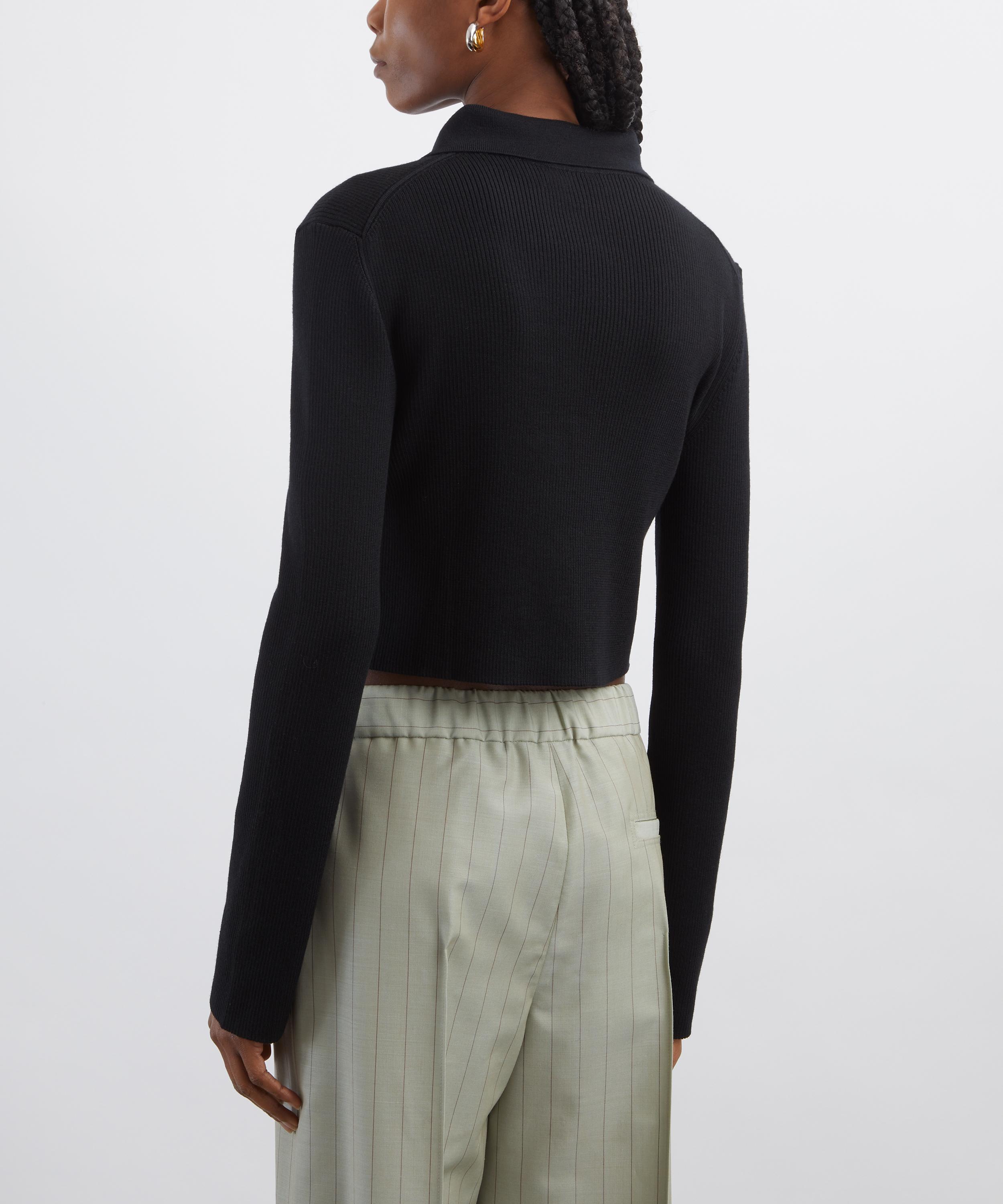 Jil Sander - Cropped Polo Cardigan image number 3