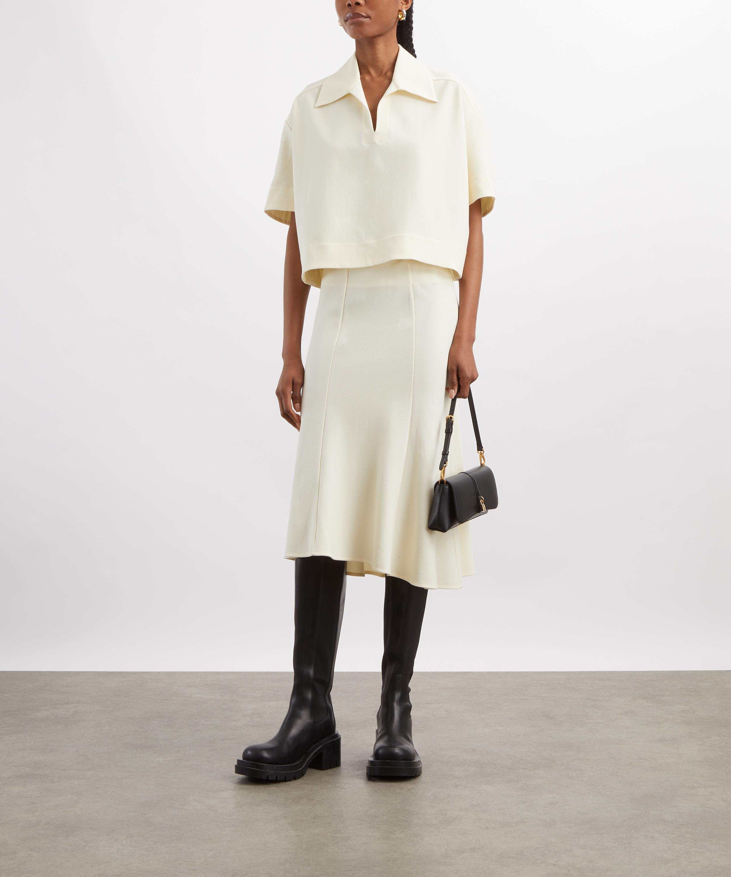 Jil Sander - Chalk Cropped Polo Shirt image number 1