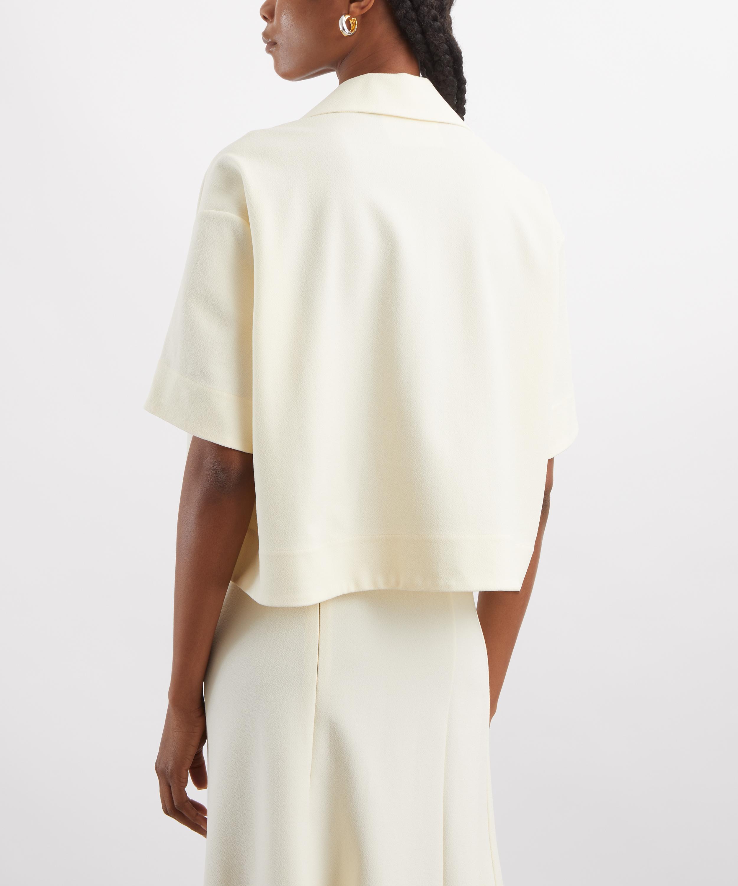 Jil Sander - Chalk Cropped Polo Shirt image number 3