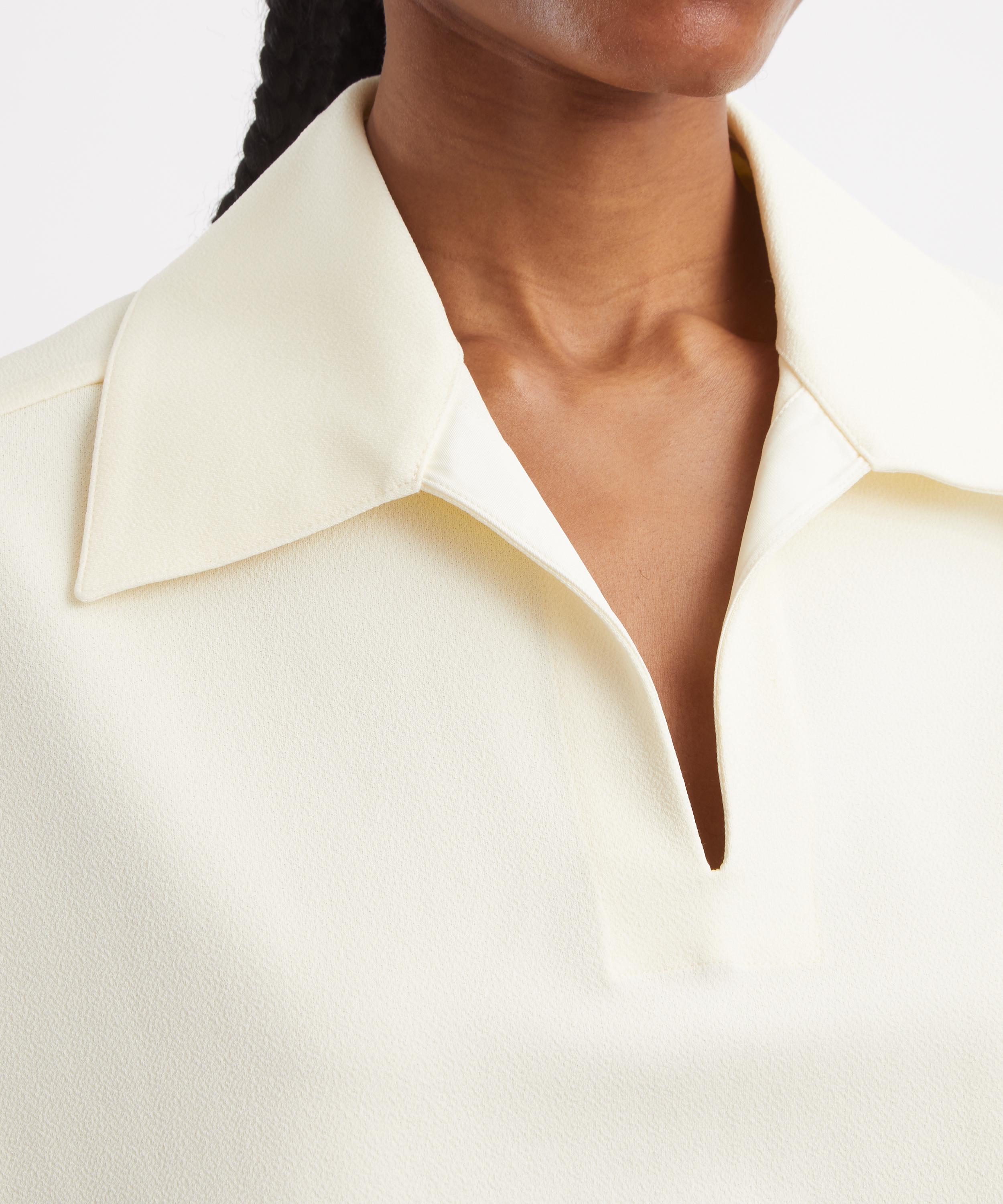 Jil Sander - Chalk Cropped Polo Shirt image number 4