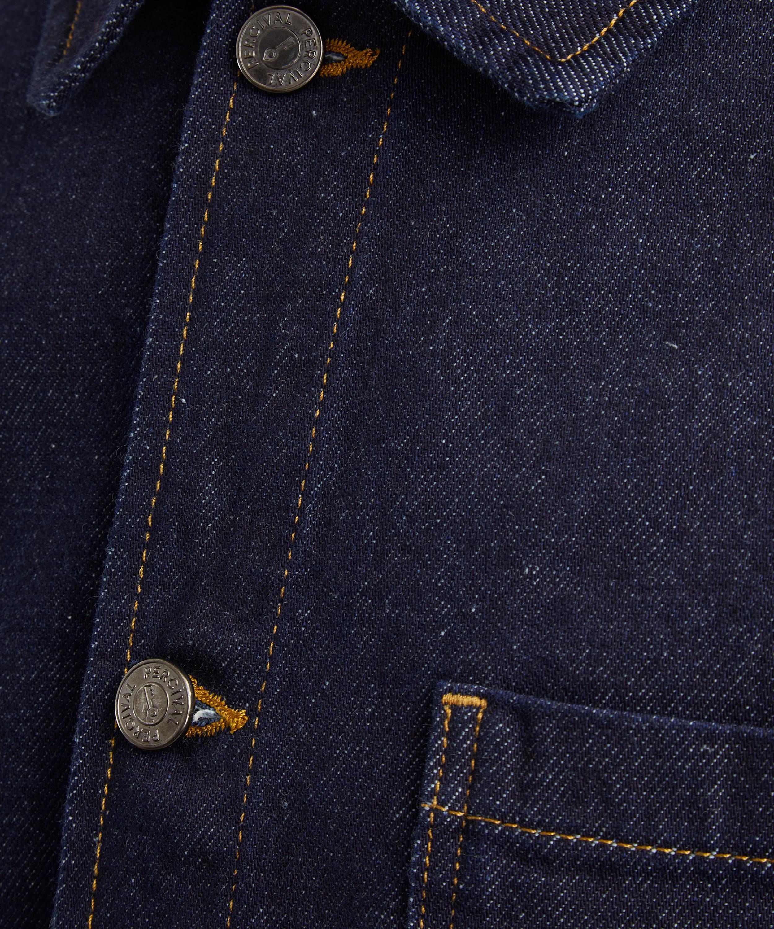 Percival - Gove Dark Indigo Denim Chore Jacket image number 4