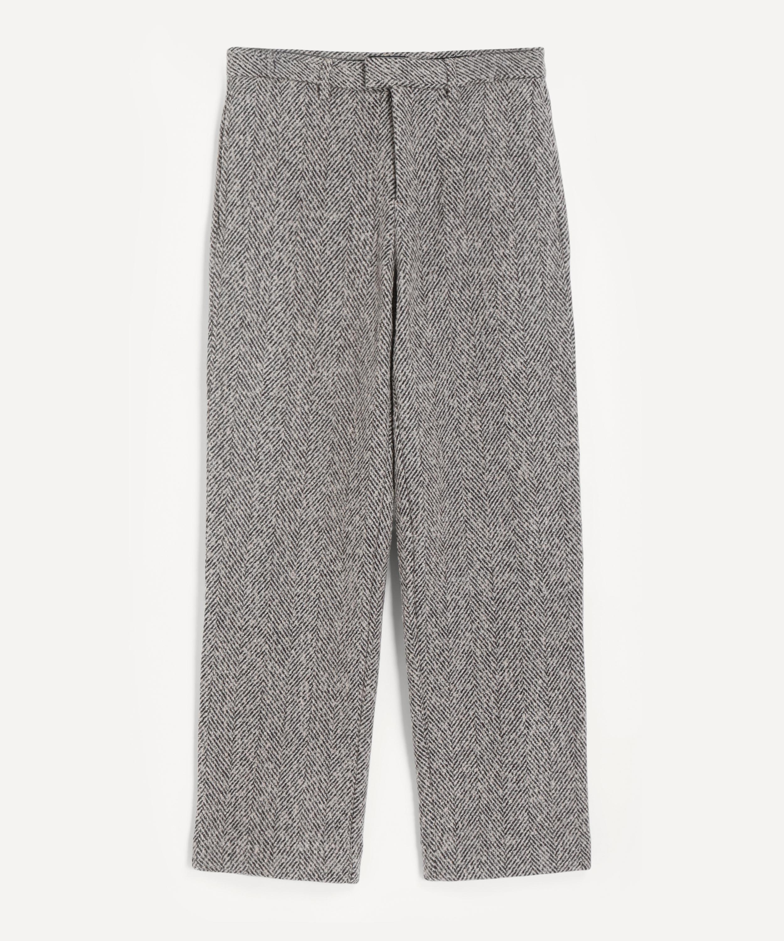 Percival - Herringbone Straight-Leg Wool Trousers