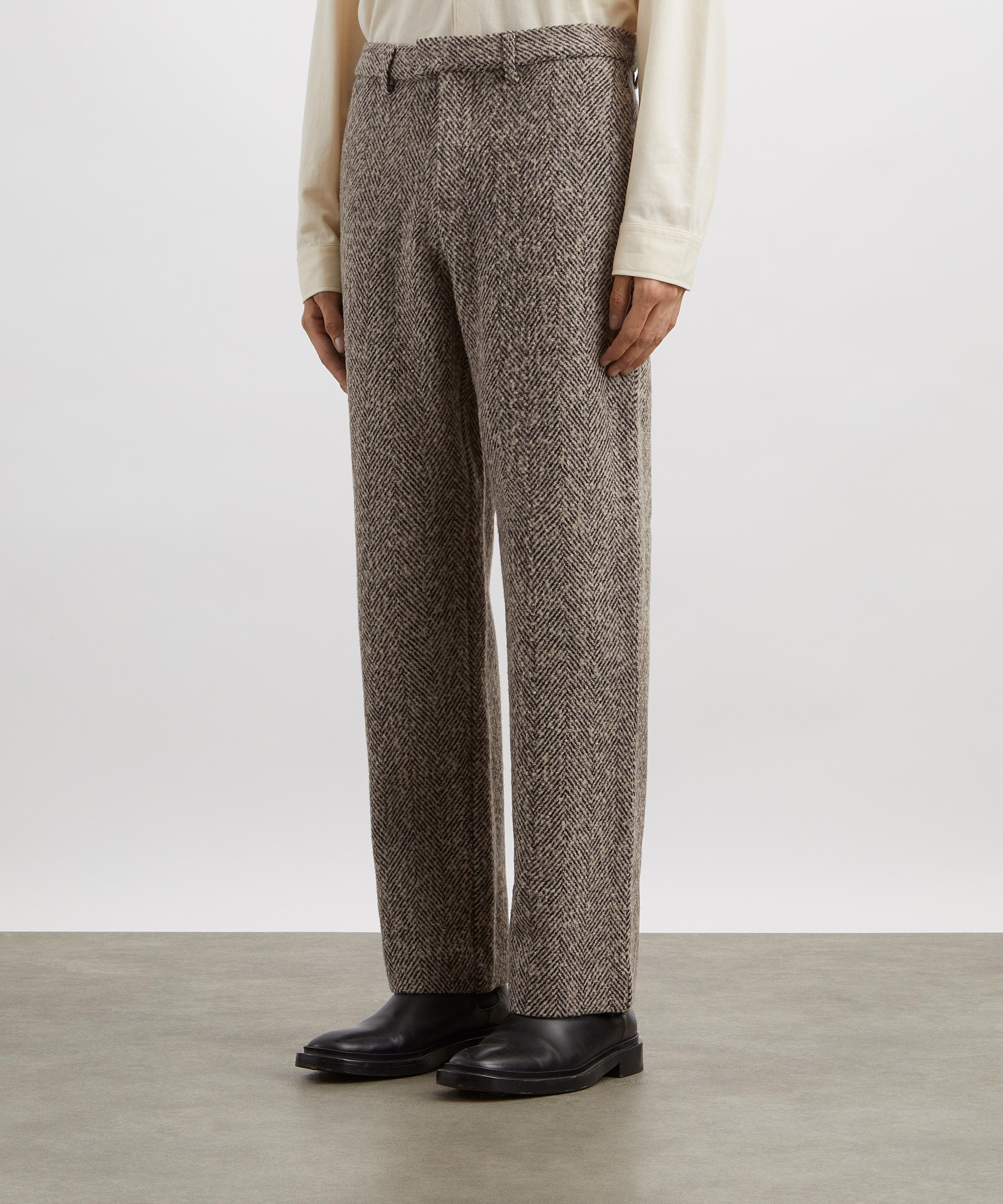 Percival - Herringbone Straight-Leg Wool Trousers image number 2