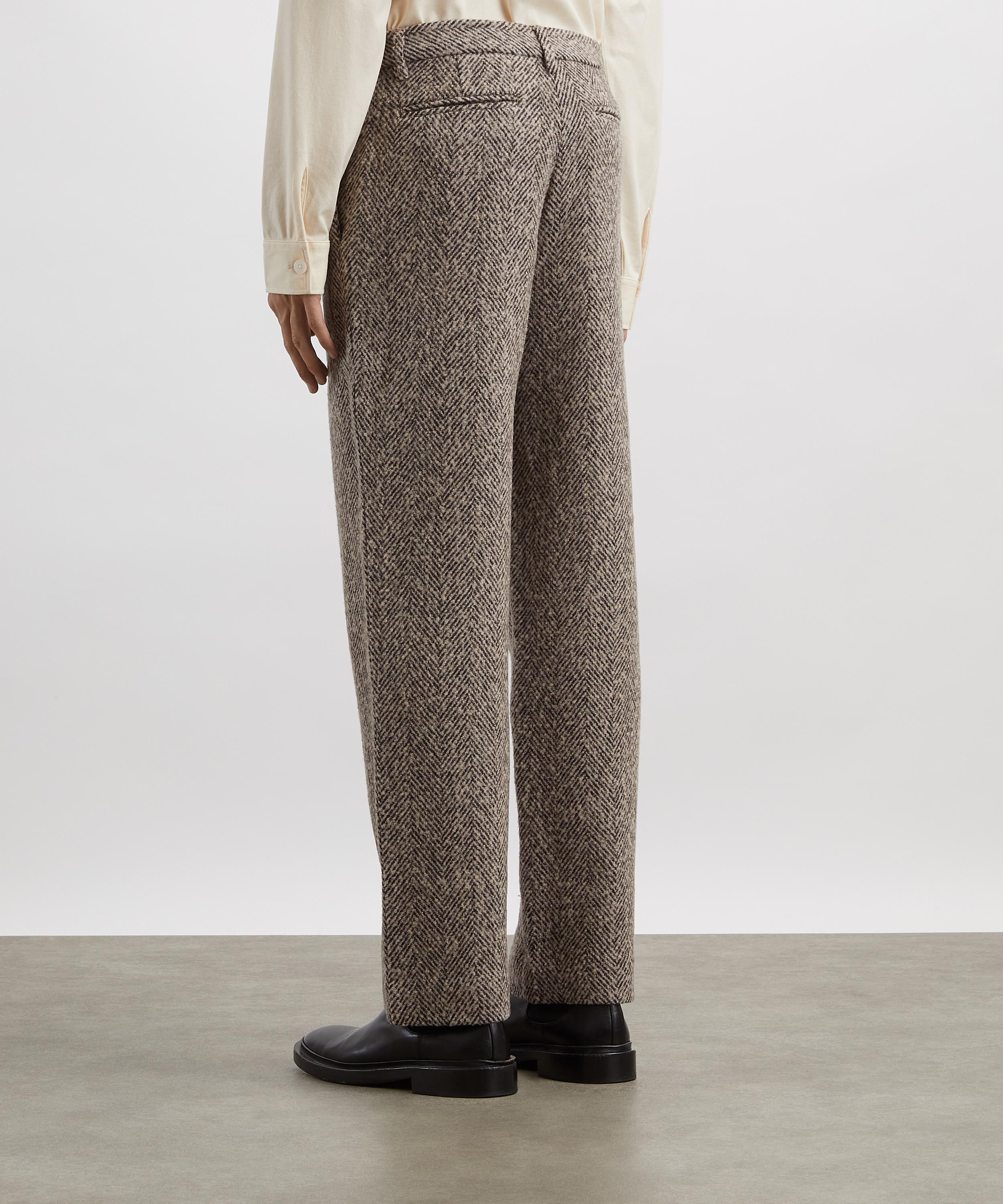 Percival - Herringbone Straight-Leg Wool Trousers image number 3