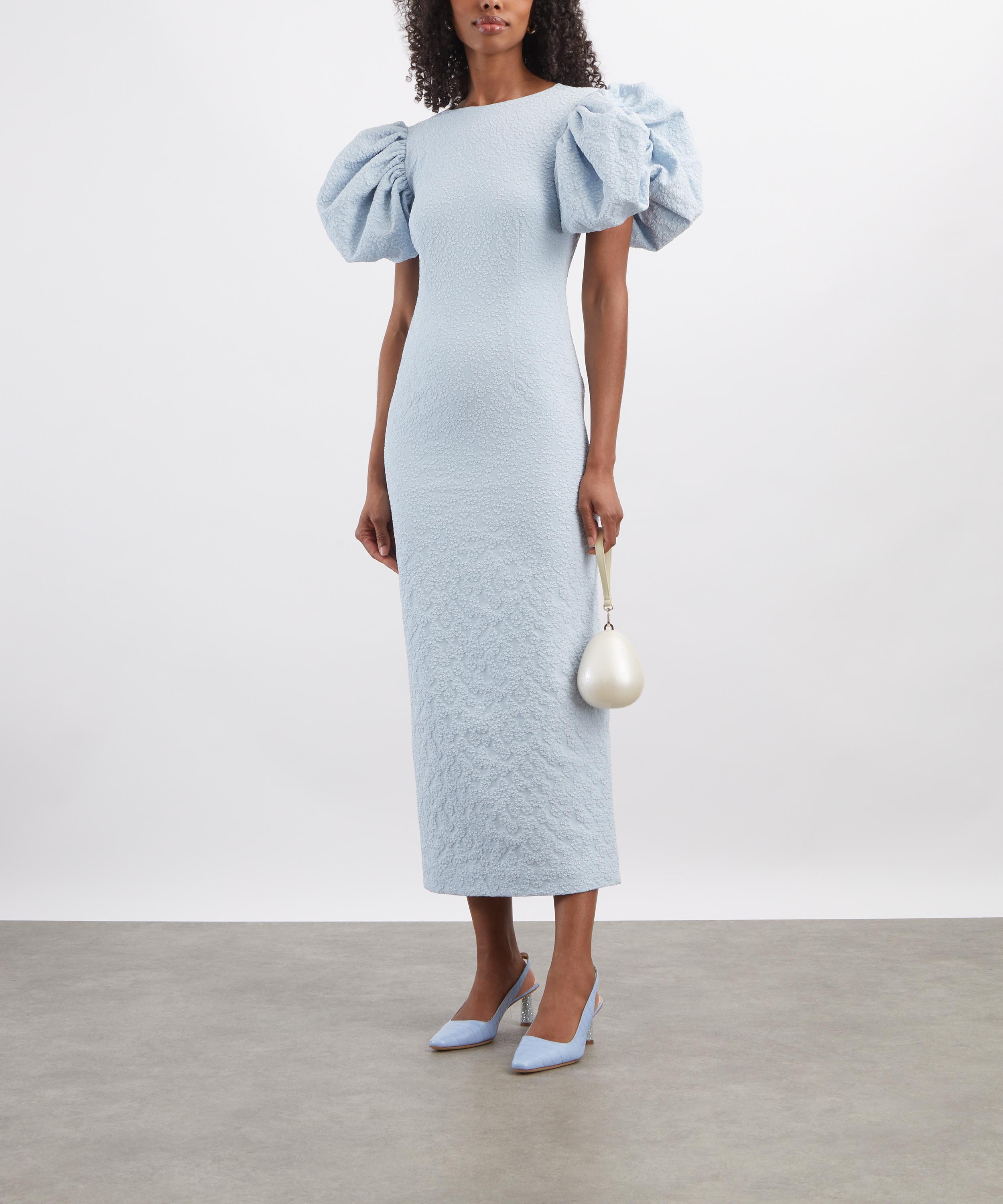 ROTATE Birger Christensen - Jacquard Midi Puffy Dress image number 1