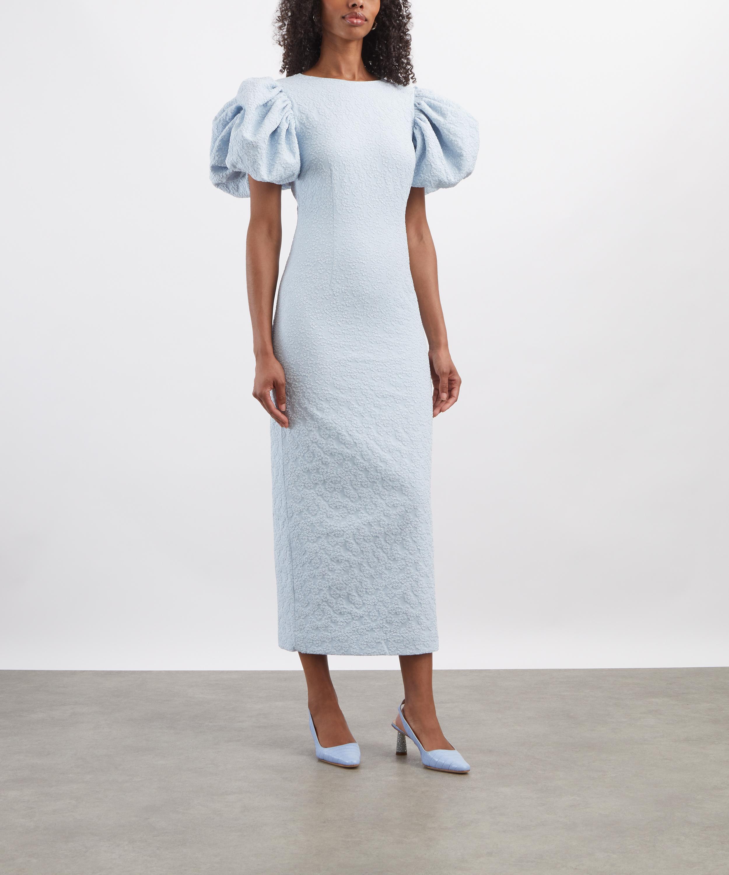 ROTATE Birger Christensen - Jacquard Midi Puffy Dress image number 2