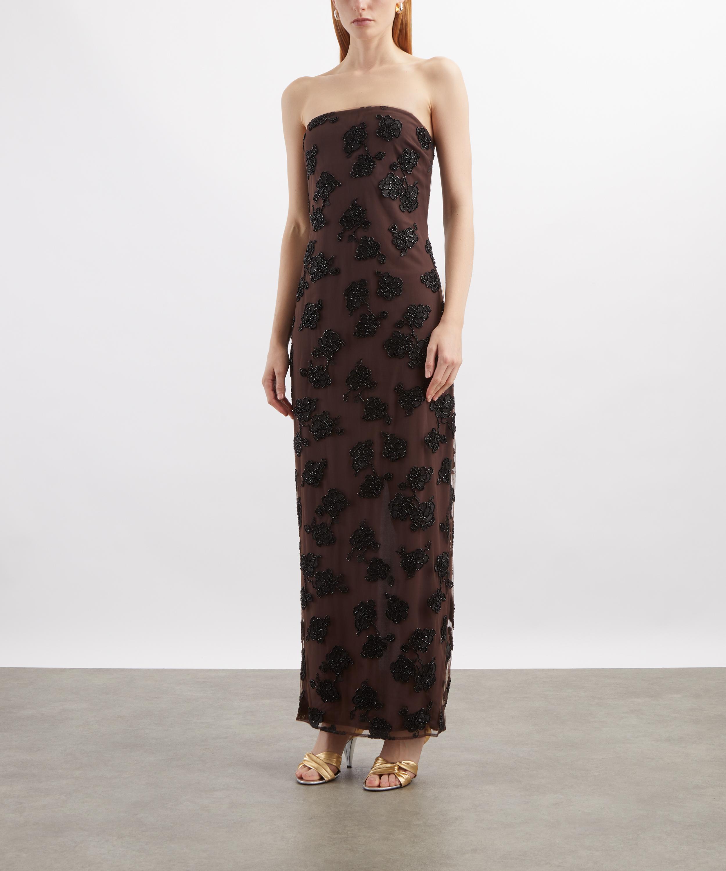 ROTATE Birger Christensen - Beaded Maxi Tube Dress image number 2