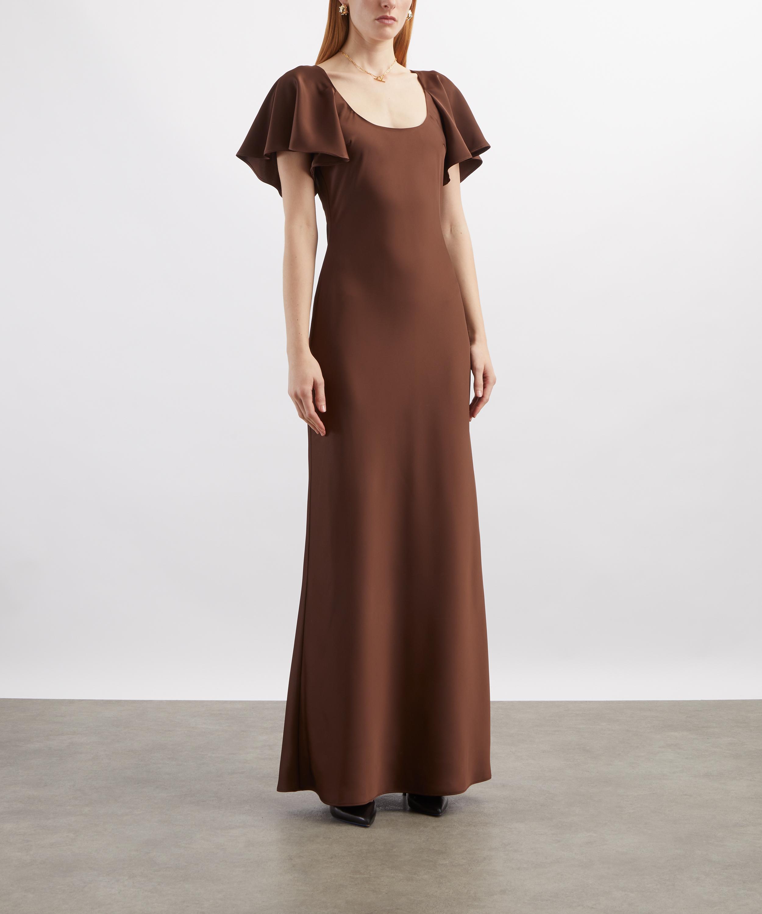 ROTATE Birger Christensen - Satin Flowy Sleeve Maxi Dress image number 2