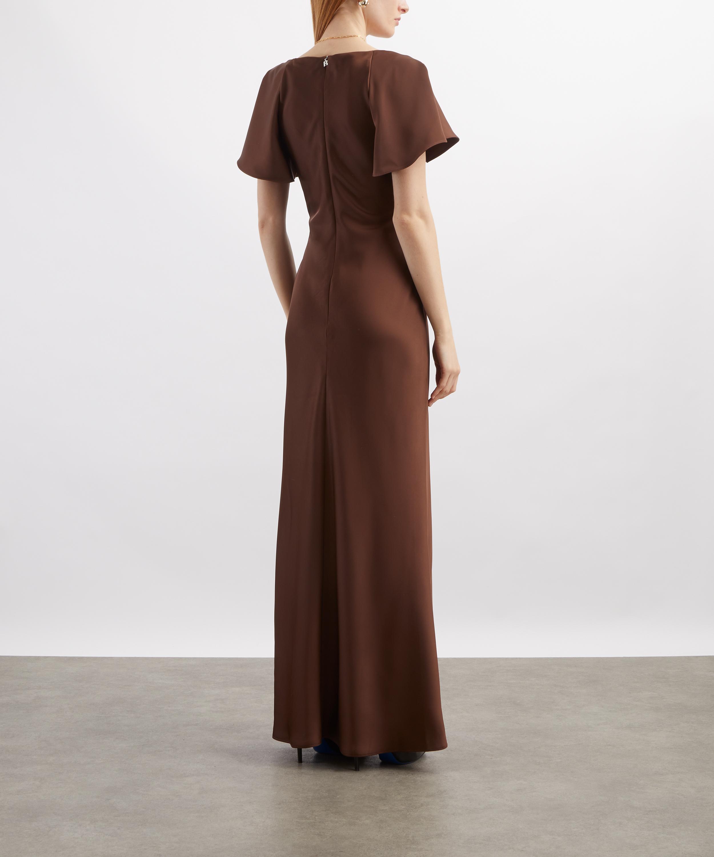 ROTATE Birger Christensen - Satin Flowy Sleeve Maxi Dress image number 3
