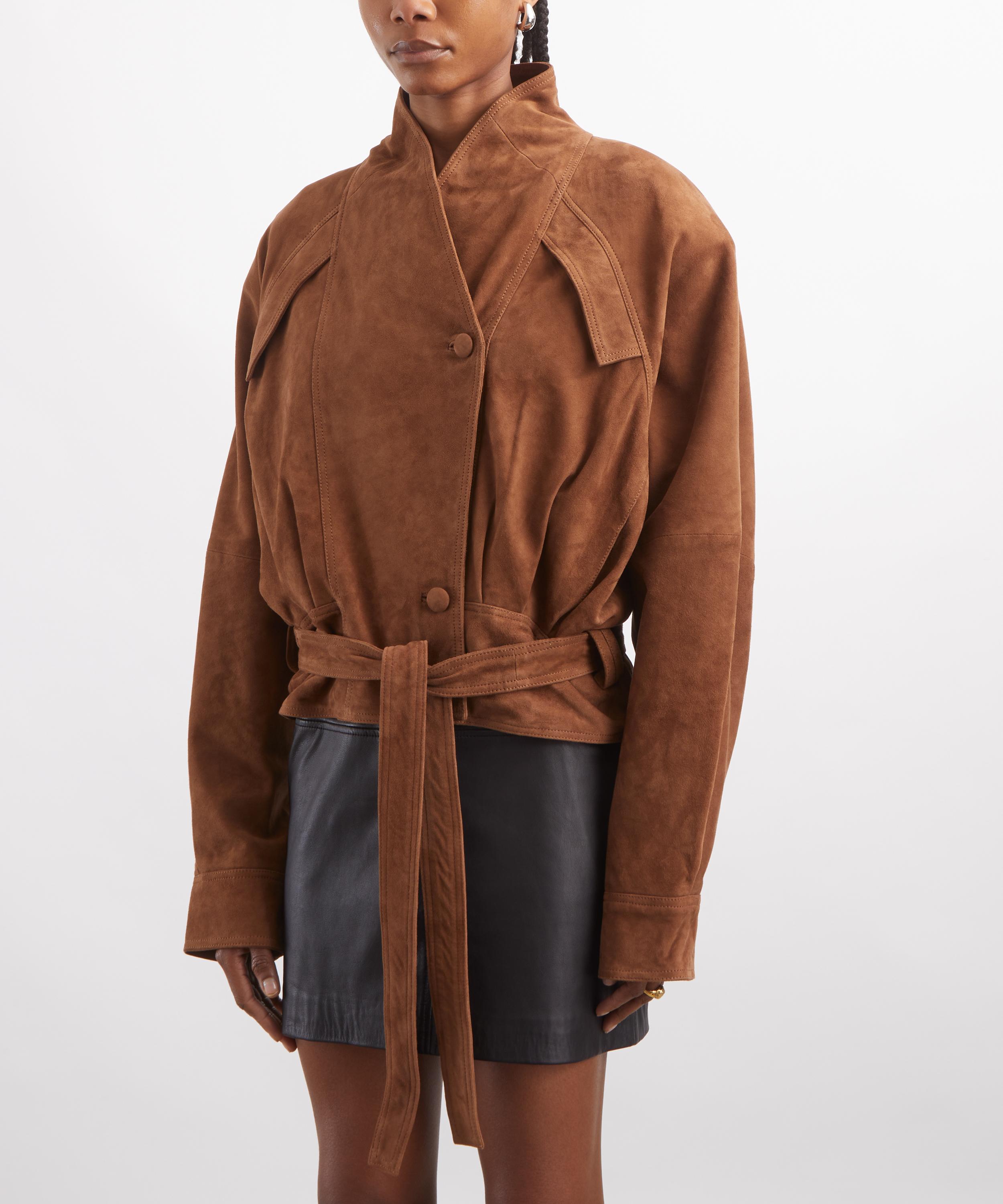 ROTATE Birger Christensen - Suede Bomber Jacket image number 2