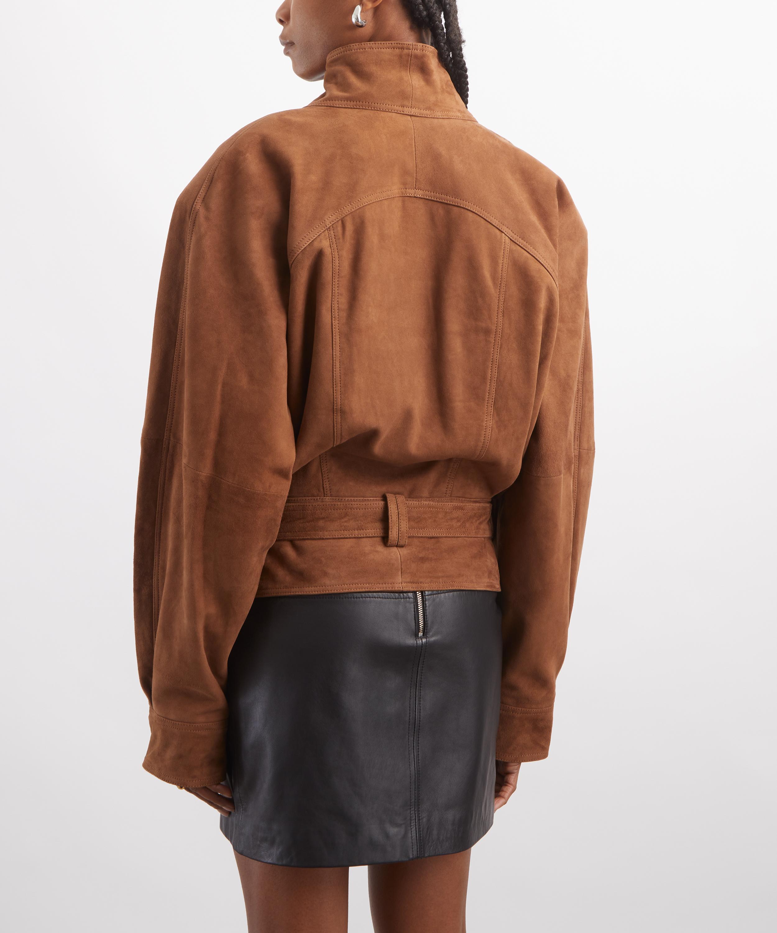 ROTATE Birger Christensen - Suede Bomber Jacket image number 3