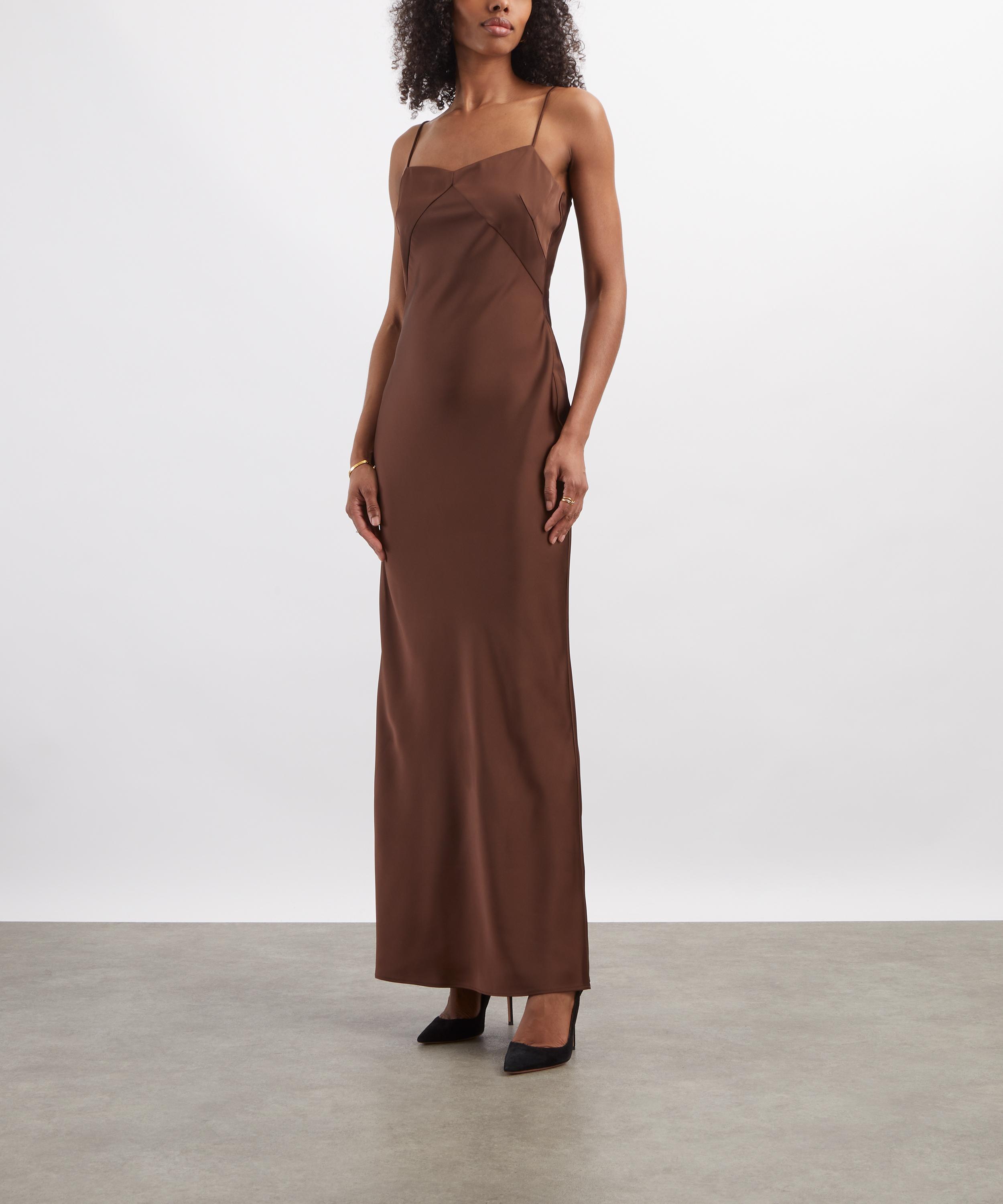 ROTATE Birger Christensen - Satin Maxi Slip Dress image number 2