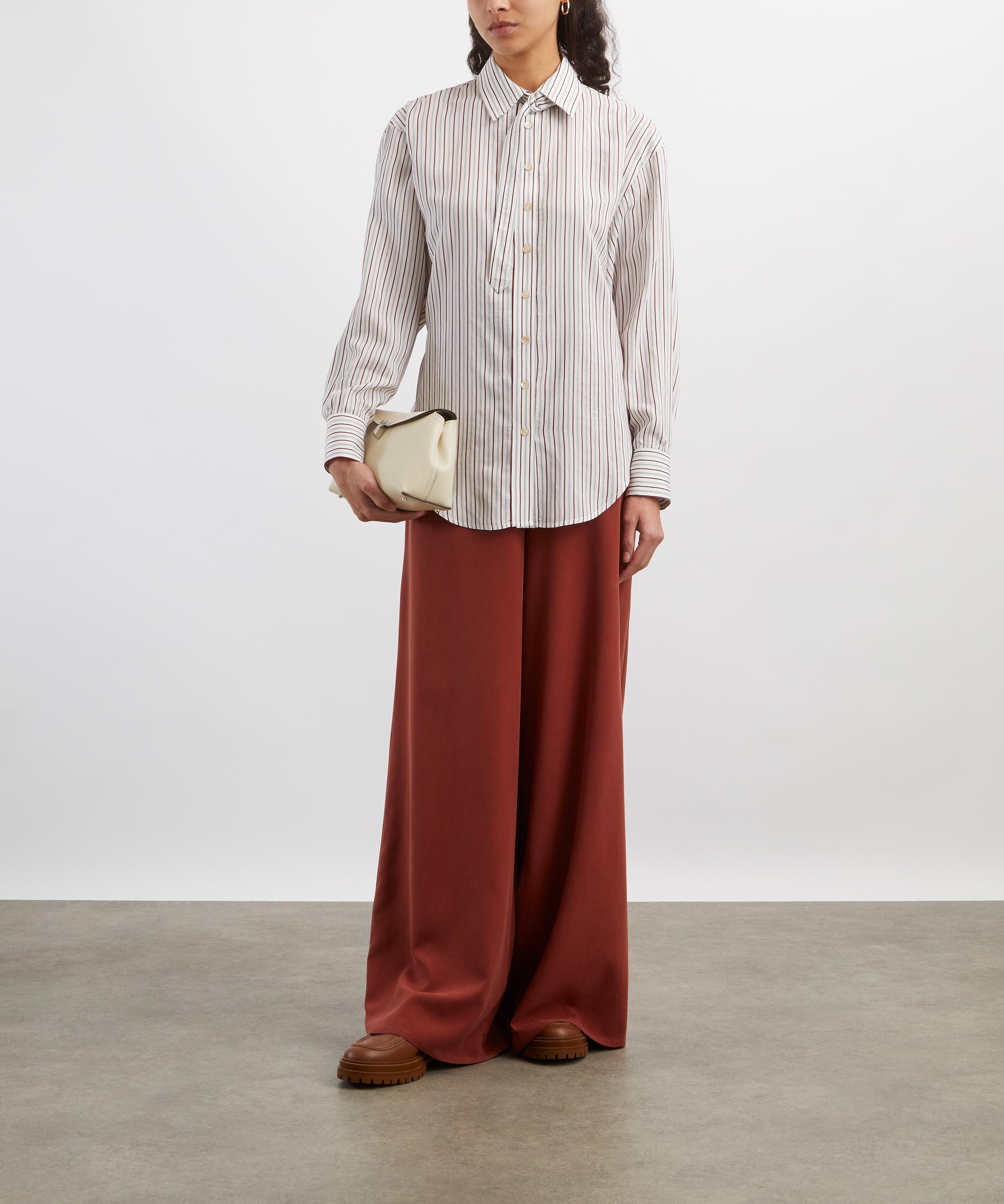 Isabel Marant - Aurora Striped Cotton Poplin-Silk Shirt image number 1