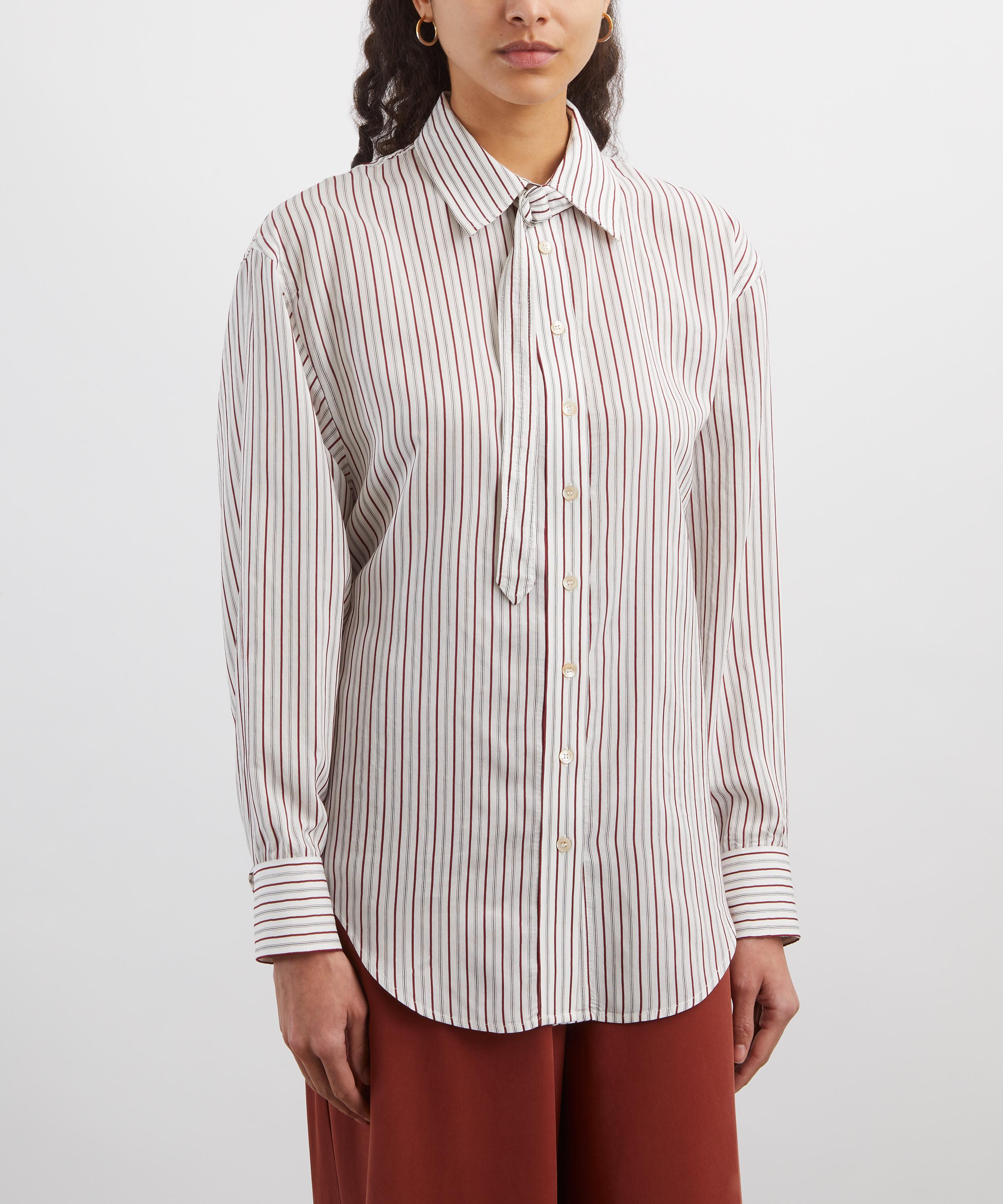 Isabel Marant - Aurora Striped Cotton Poplin-Silk Shirt image number 2