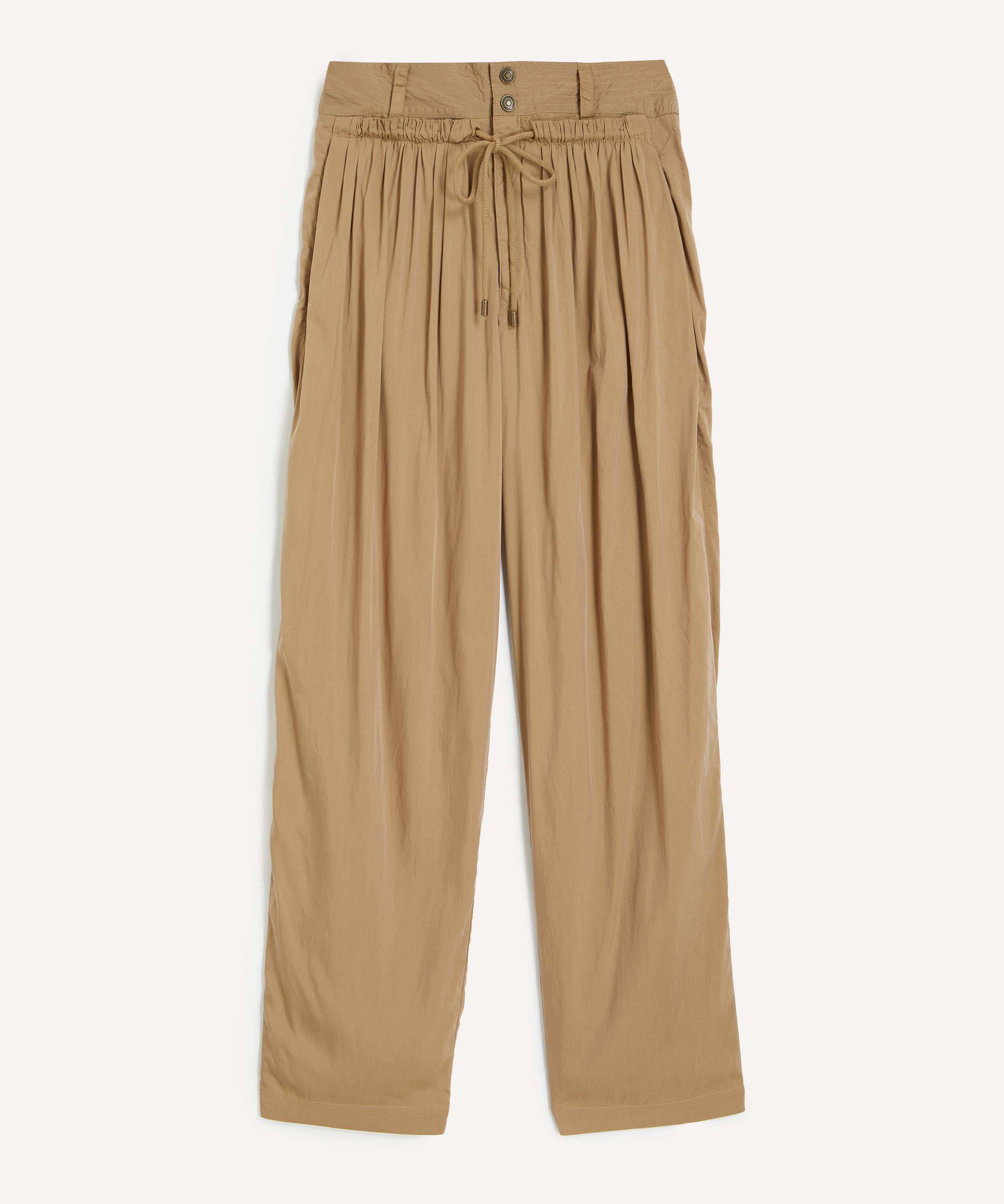 Isabel Marant - Inaya Khaki Wide-Leg Layered Trousers
