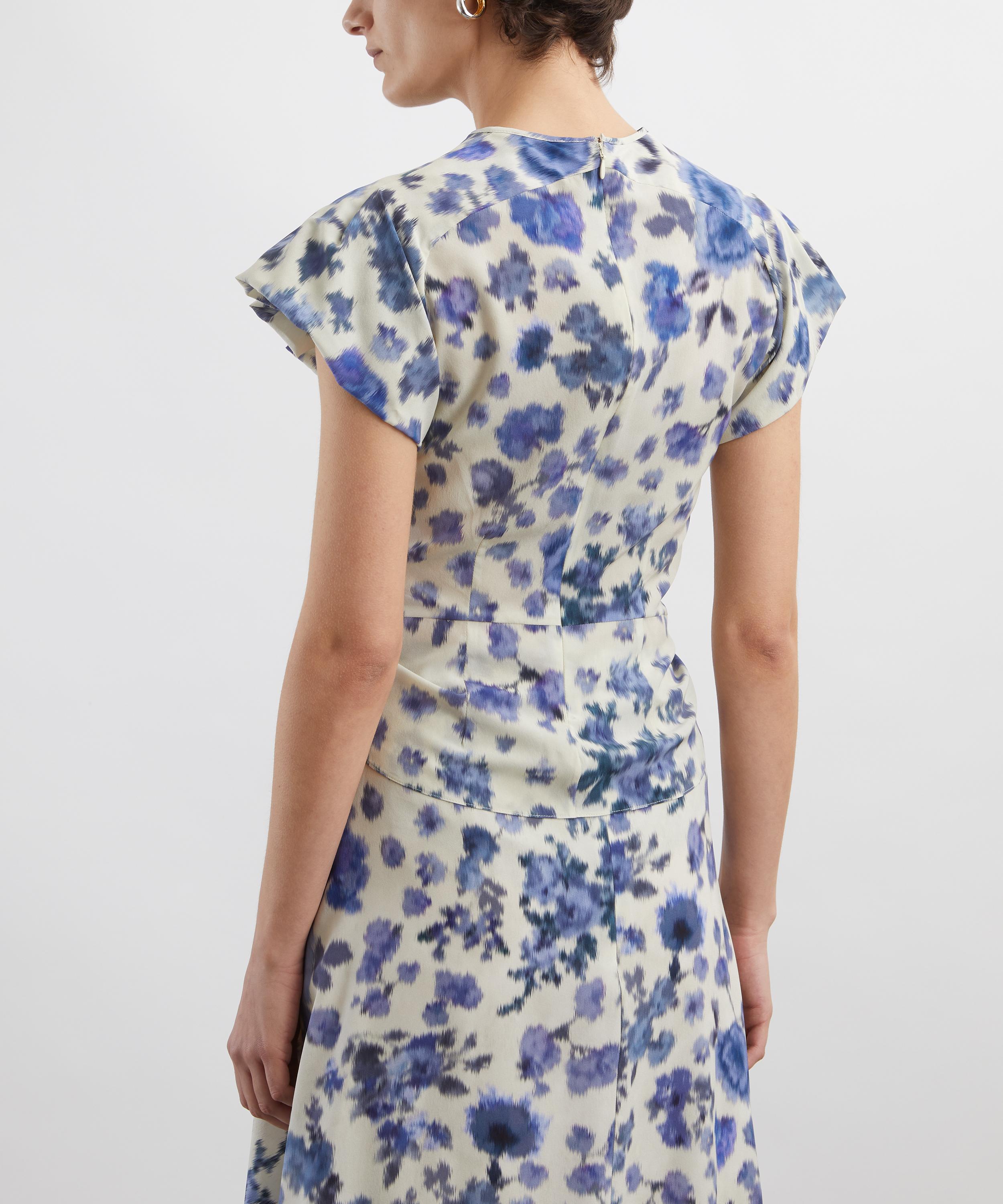 Isabel Marant - Tullya Draped Stretch Silk Rose Print Top&nbsp; image number 3