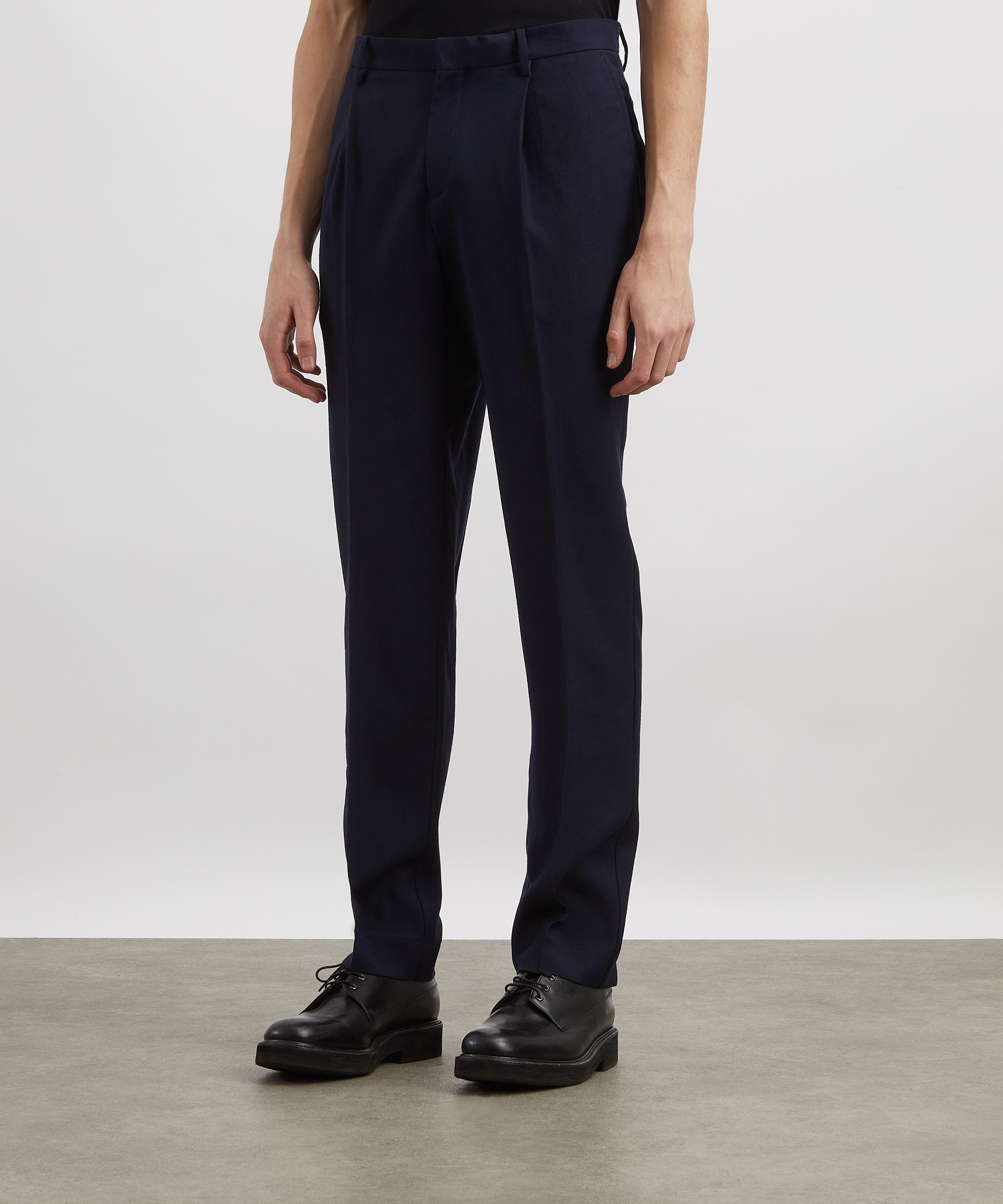 Sunspel - Pleated Straight-Leg Wool Trousers image number 2