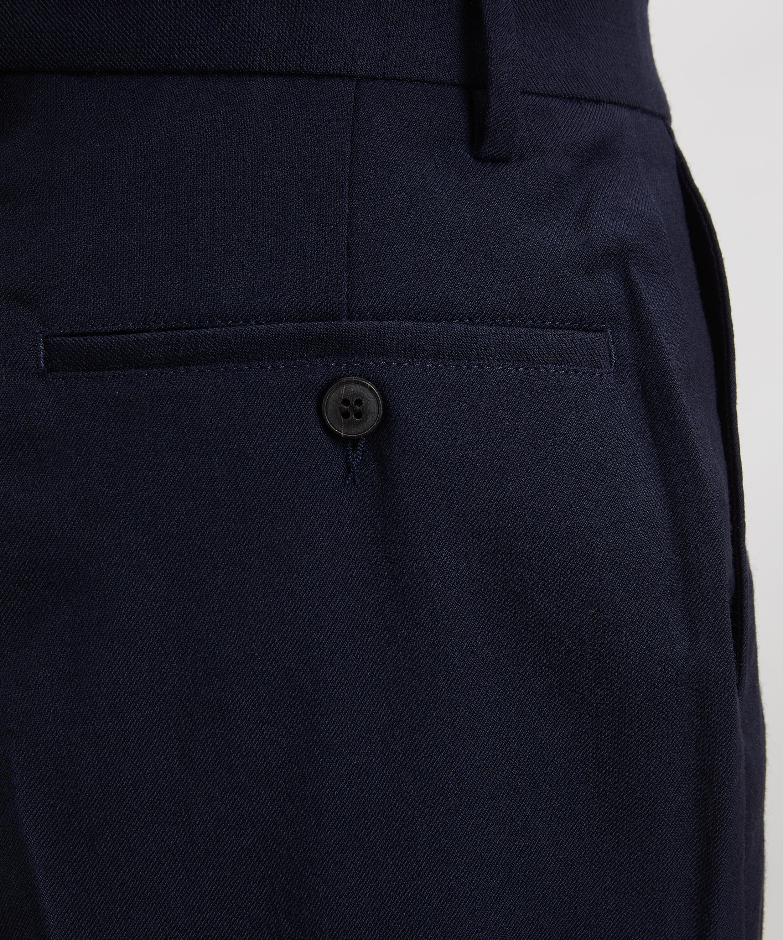 Sunspel - Pleated Straight-Leg Wool Trousers image number 4