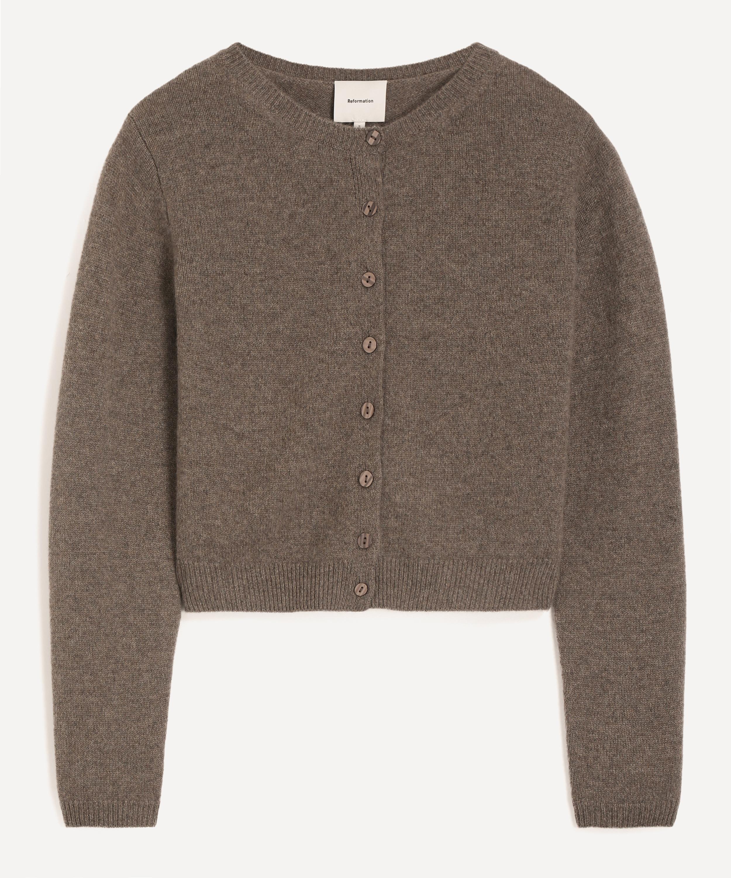 Reformation - Clara Cocoa Cashmere Cardigan 