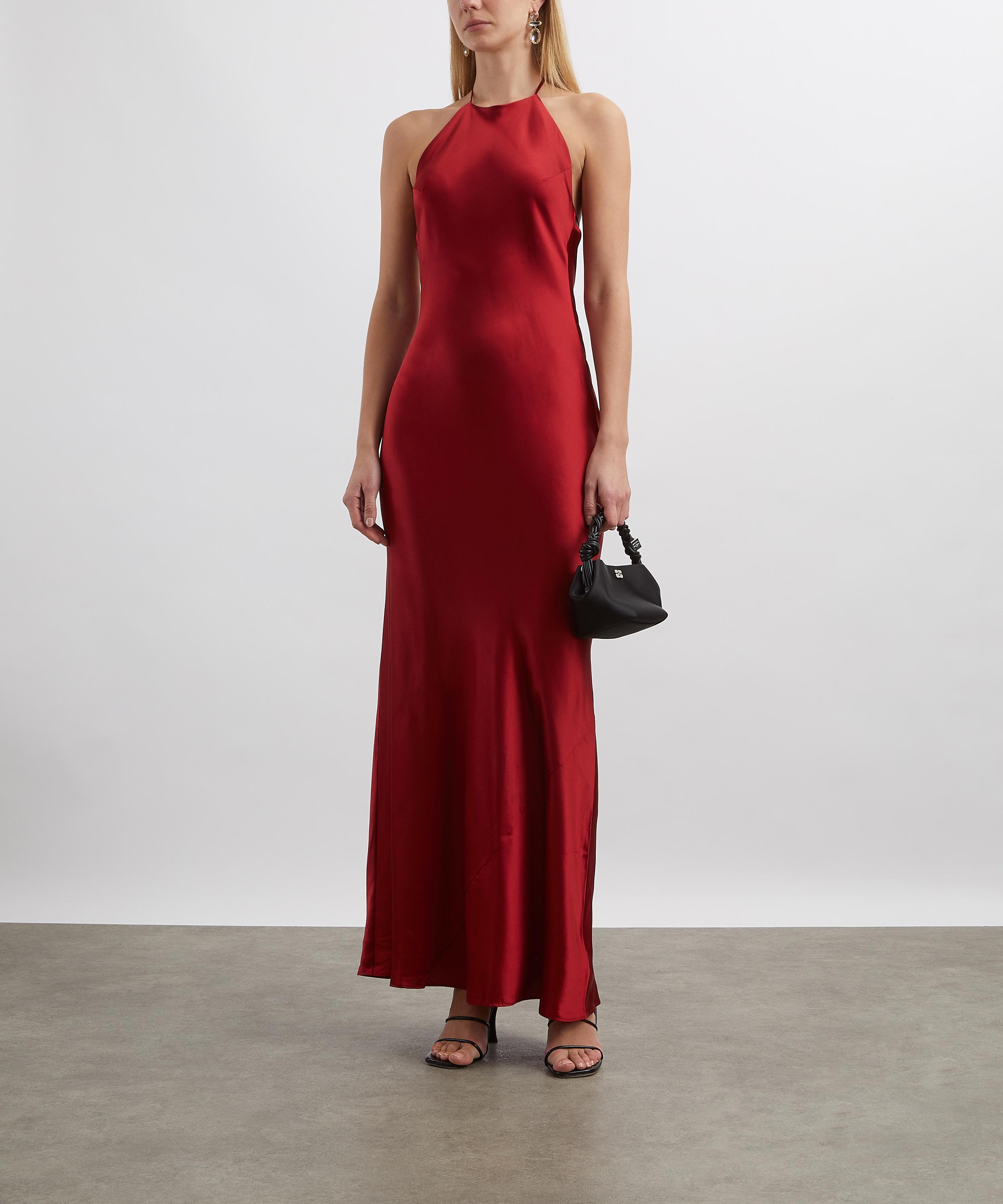 Reformation - Jeany Red Silk Maxi Dress  image number 1
