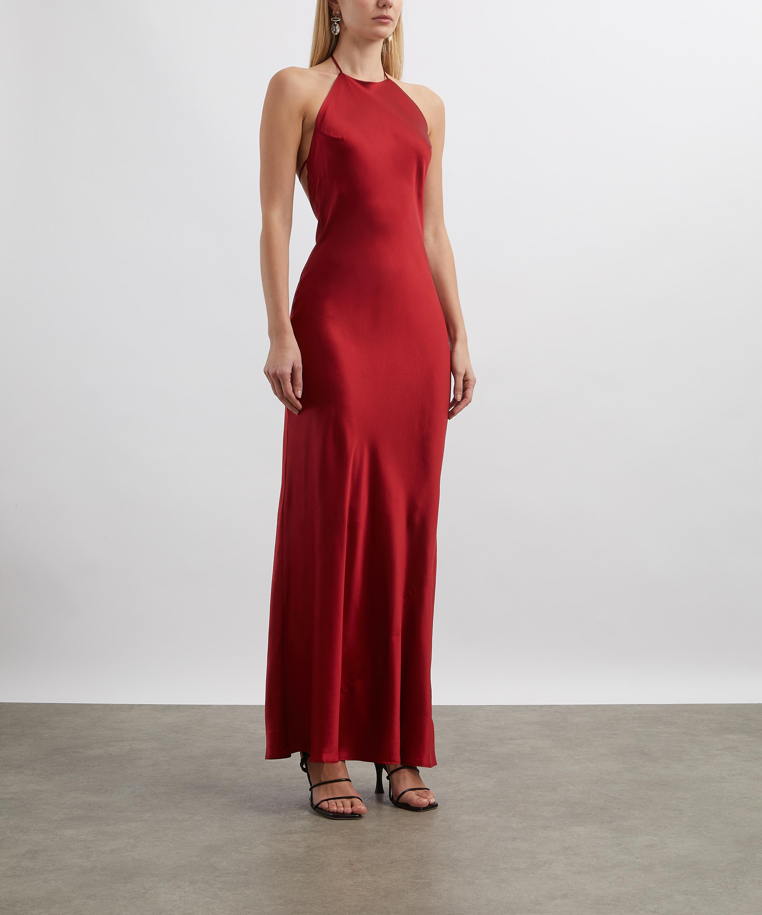 Reformation - Jeany Red Silk Maxi Dress  image number 2