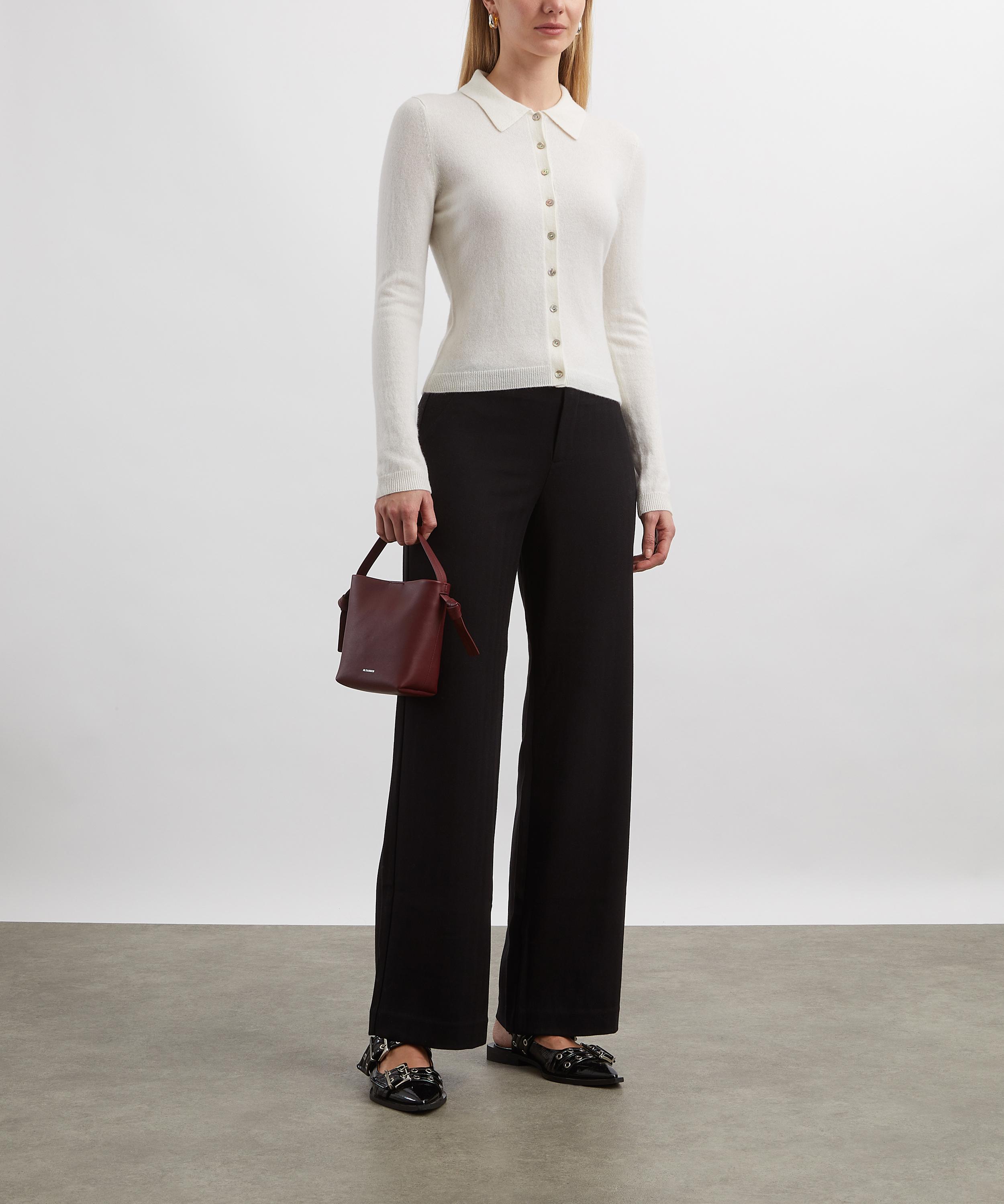 Reformation - Vida Black Low-Rise Trousers image number 1