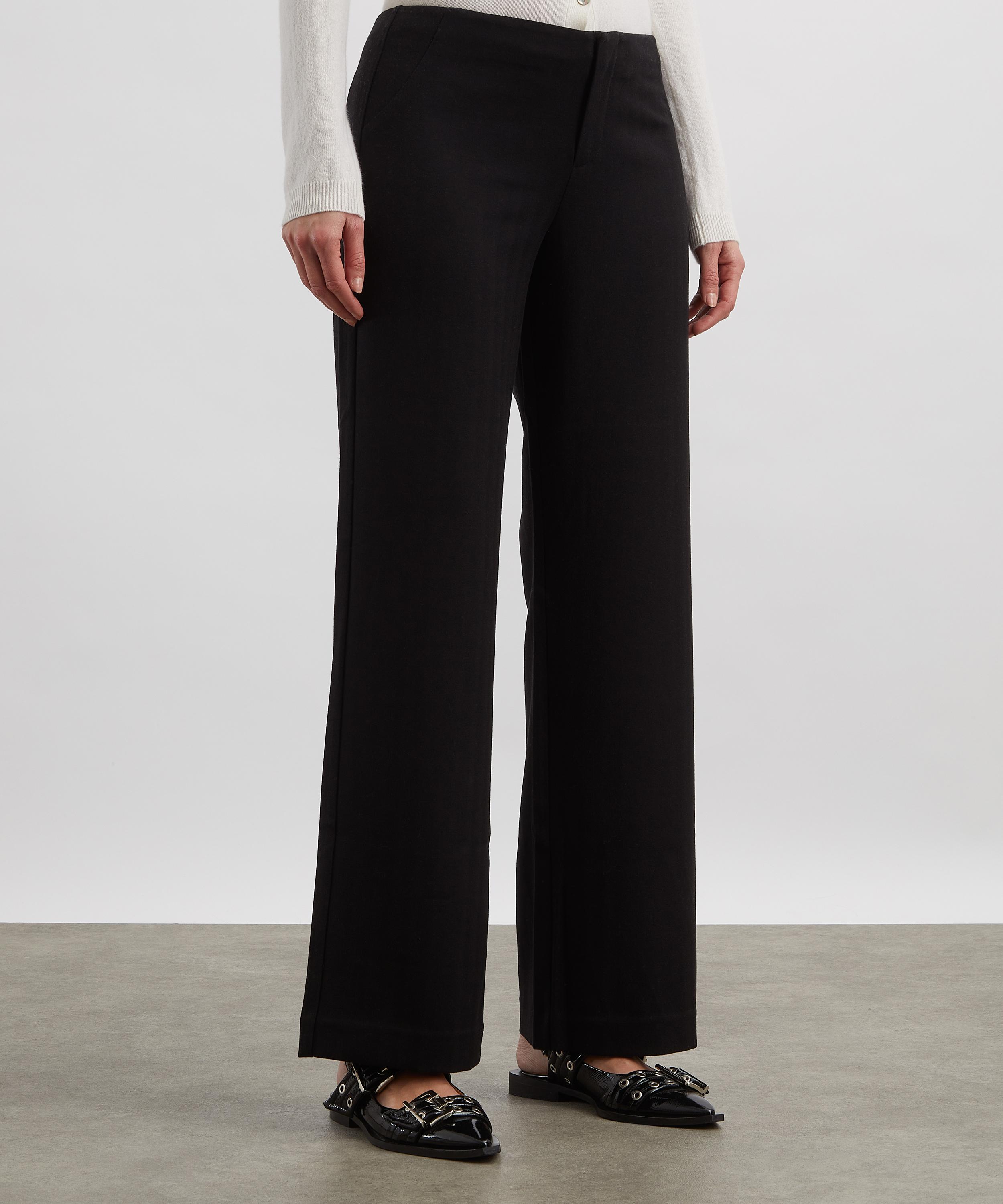Reformation - Vida Black Low-Rise Trousers image number 2